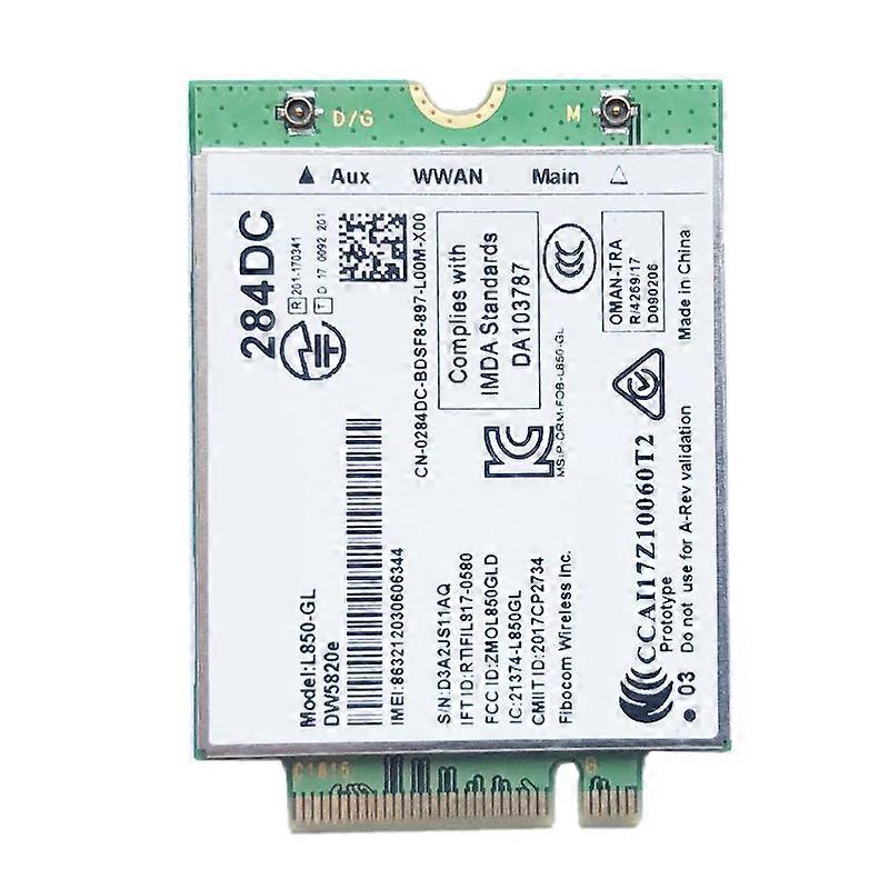 DW5820E L850- LTE 4G modul karty 0284DC 284DC pre notebook 3500