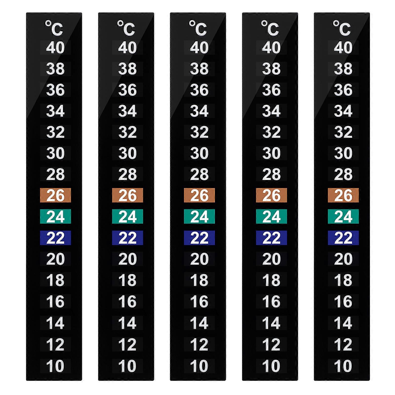 10pcs Traditional Stick-on Digital Temperature Thermometer Strip Degree Celsius System Display