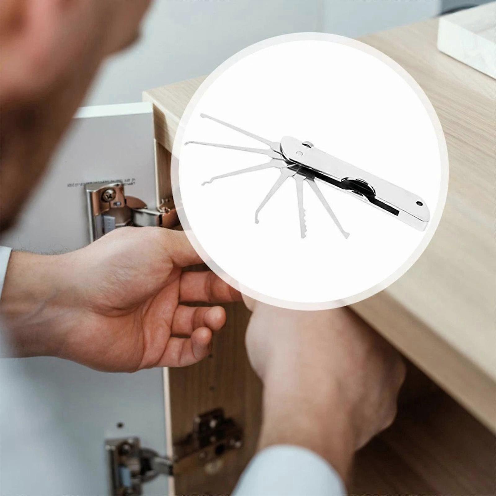 6 In-1 Stainless Steel Key Lock Emergency Tool Set Padlocks Door Open Repair