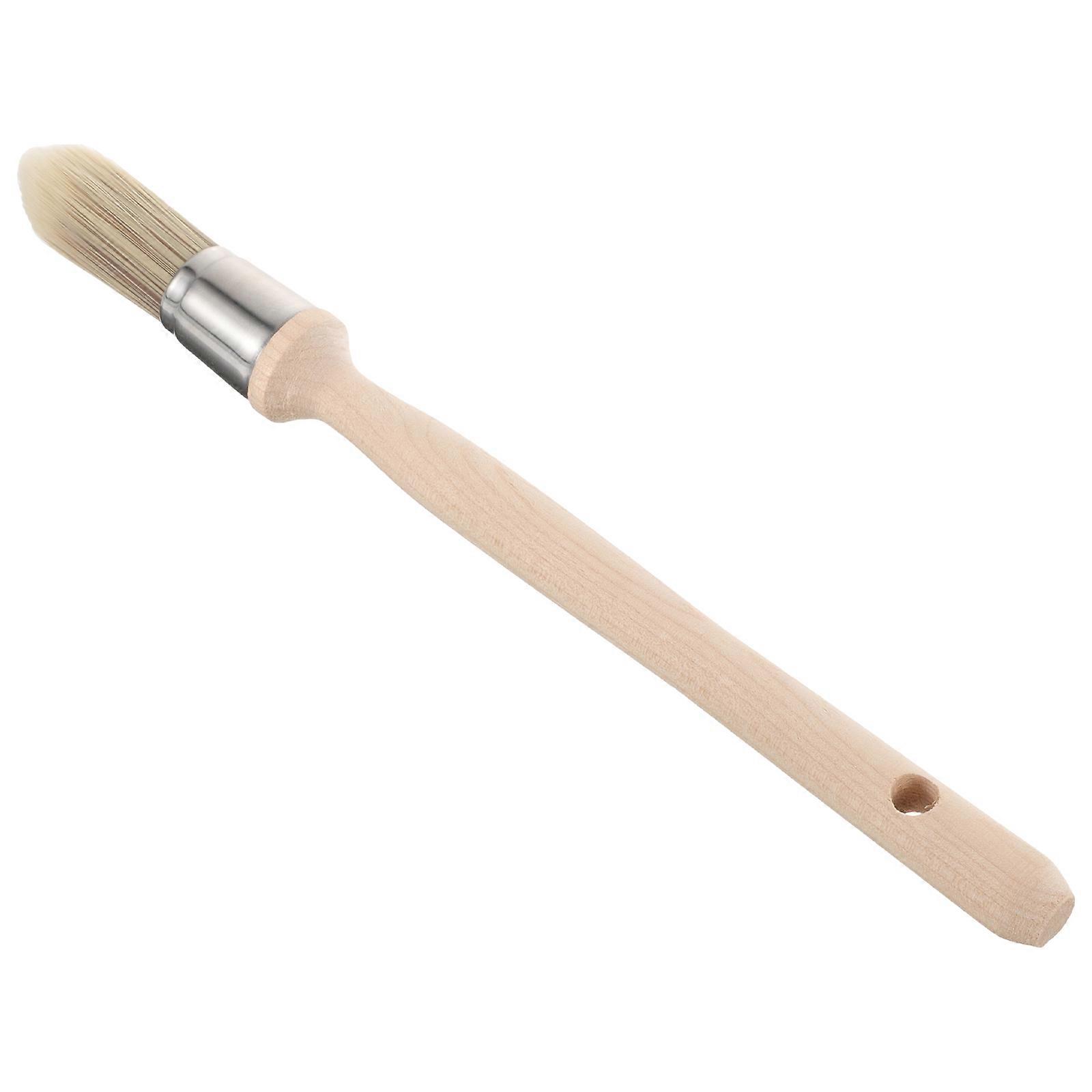 Wooden Handle Paint Brush for Home Use with Tapered Filament Perfect for Edging and Corners 1 Piece