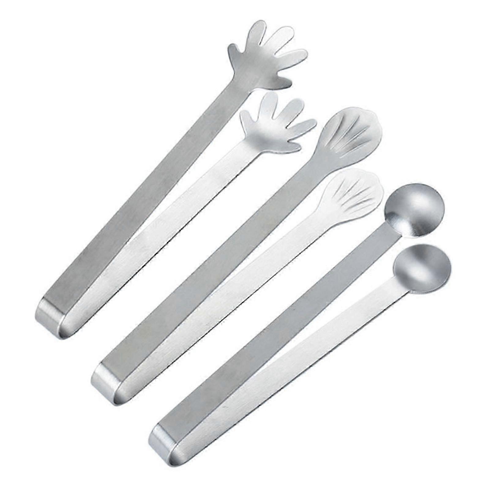 Stainless Steel Food Clips 3Pcs Multi-Function BBQ Tongs