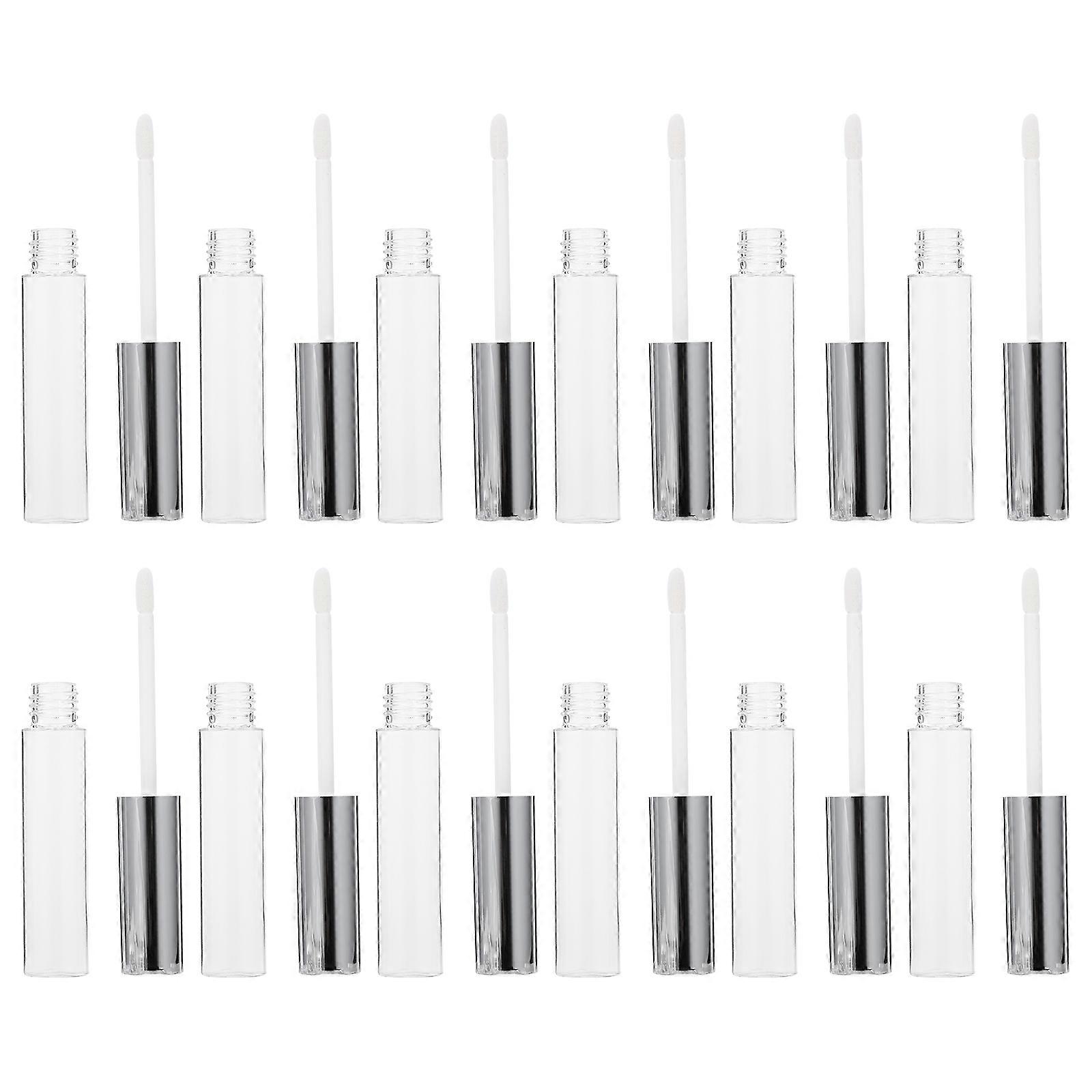 Lip Gloss Storage Container 36Pcs for Storage Use Silver Round Tubes