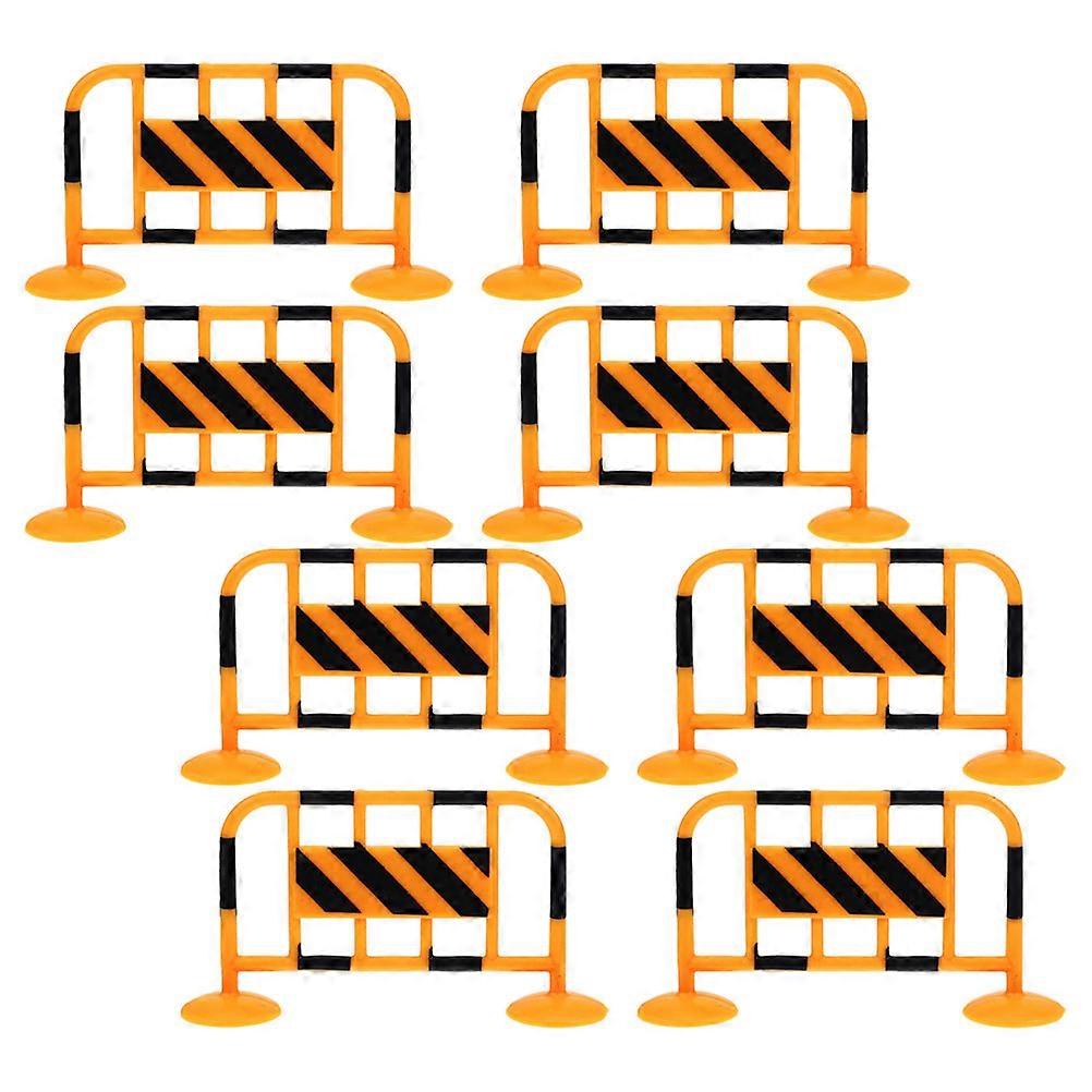 Miniature Roadblocks Traffic Sign Toy for 8Pcs Traffic Fence Model Set