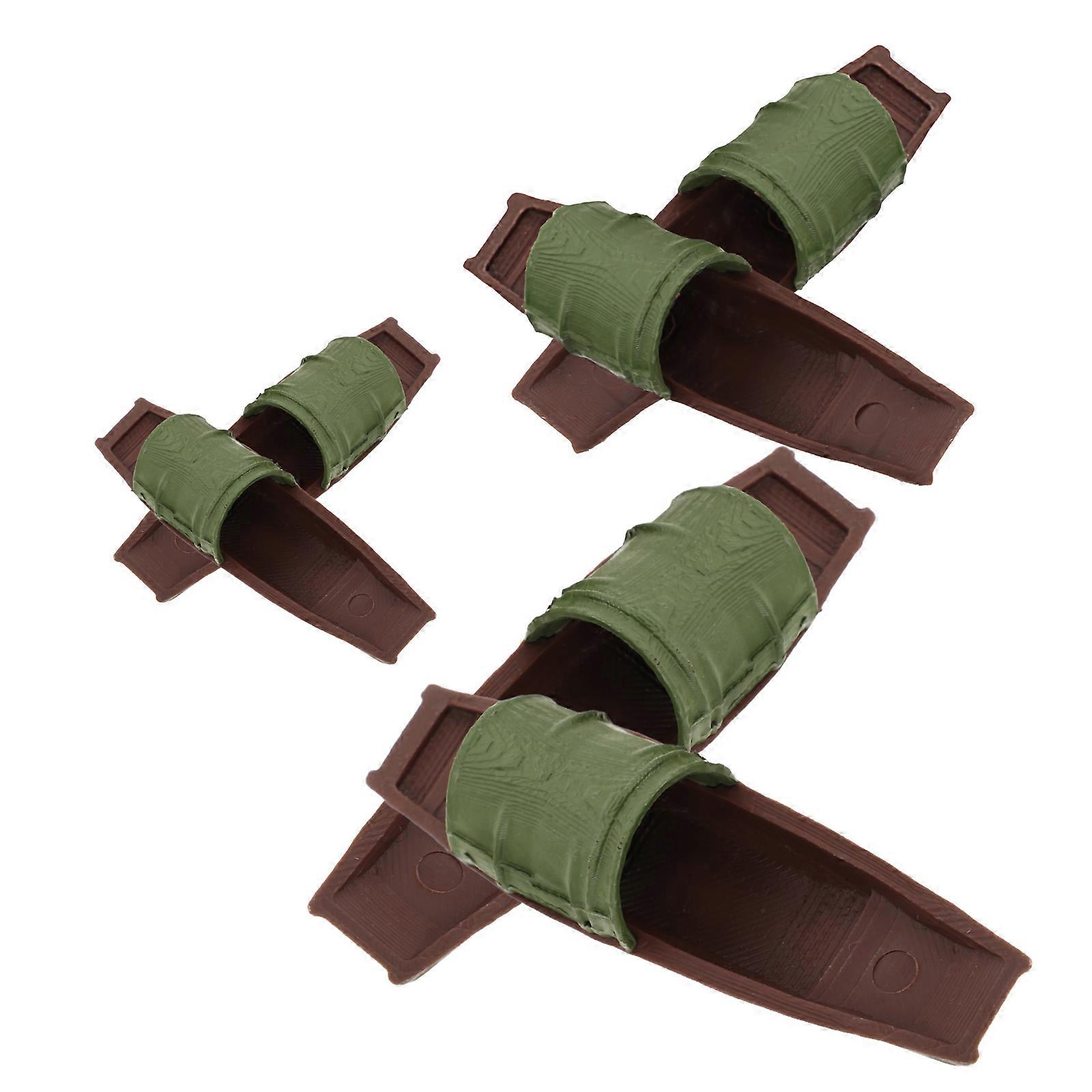 Plastic Canoe Model Boat Mini Ornament for Home Decor 6Pcs