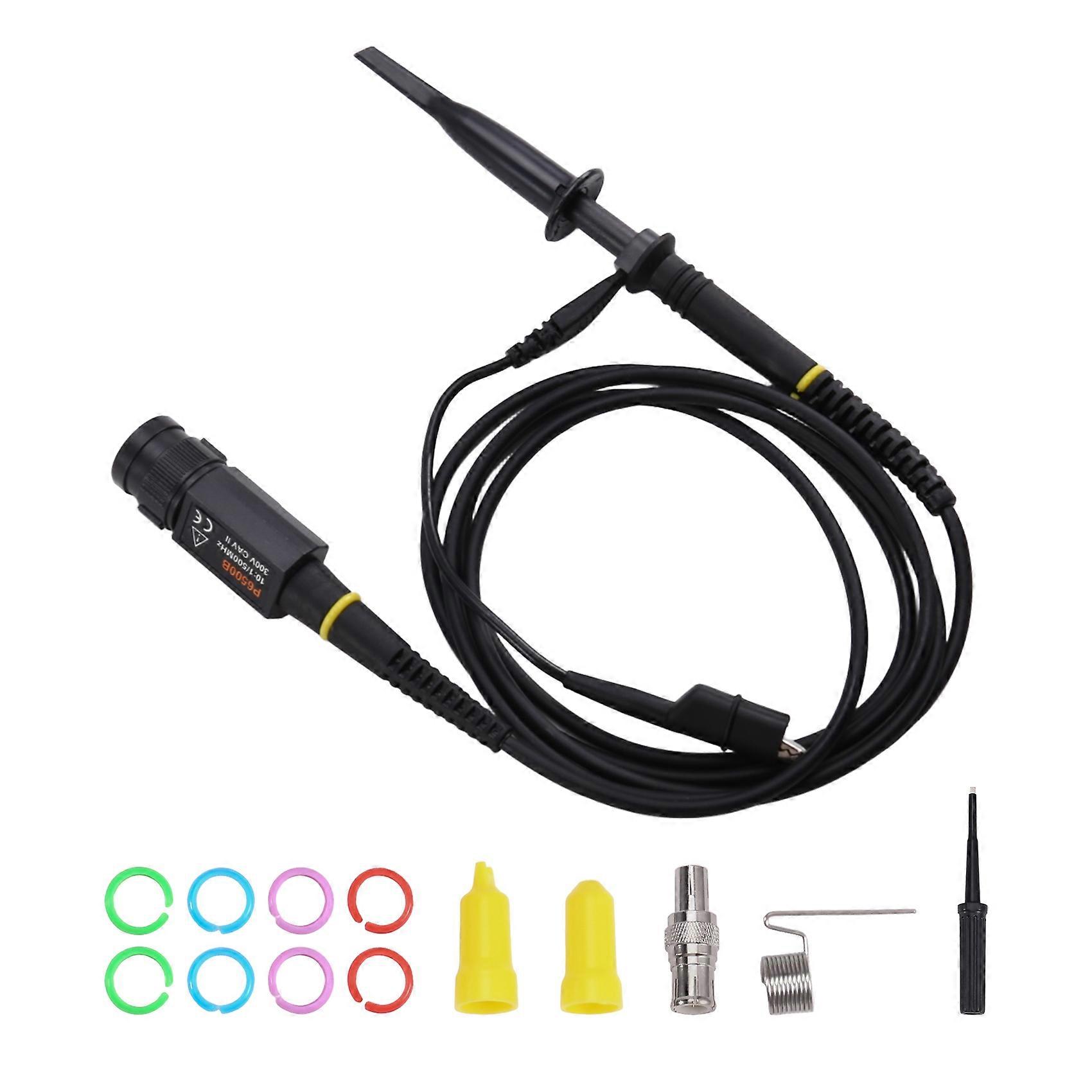P6500B 500Mhz Oscilloscope Clip Probe for 10x High Precision with Adjust Tool Accessory Kit