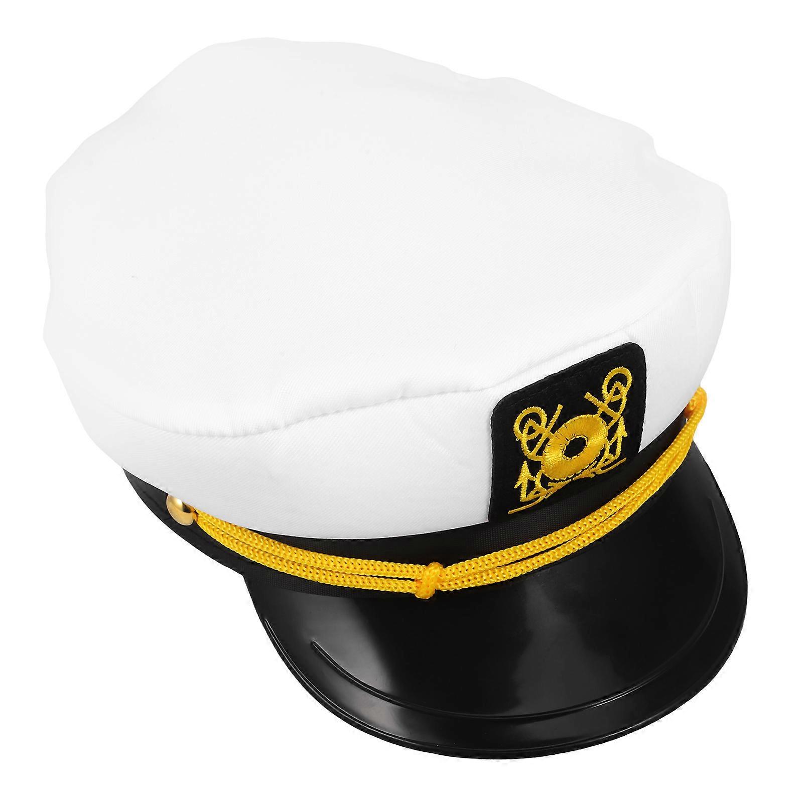 Sailor Accessories Adjustable White Navy Hat for Party Wear