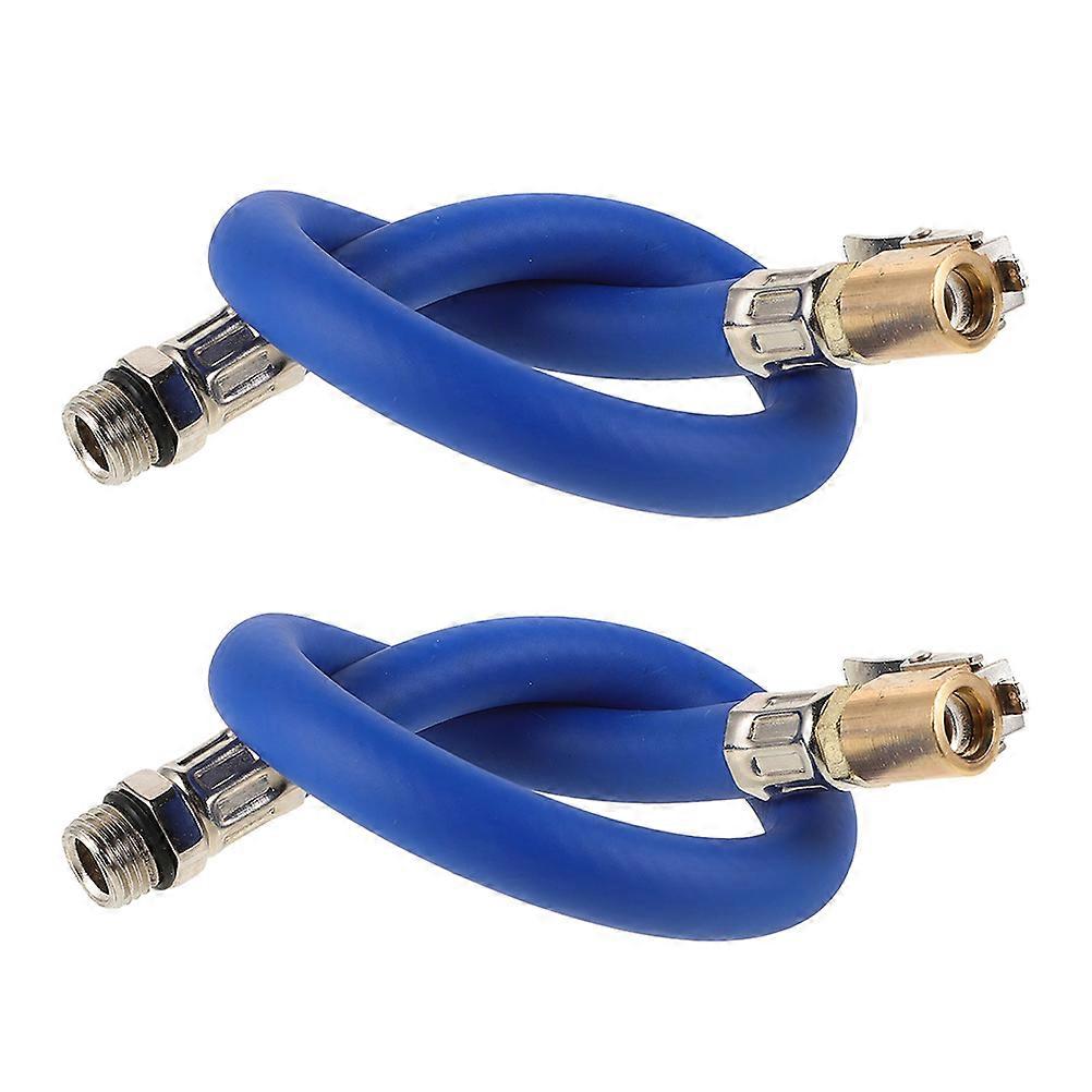 Tire Inflator Hose Extension for Air Compressor 2Pcs with Locking Valve Adapter