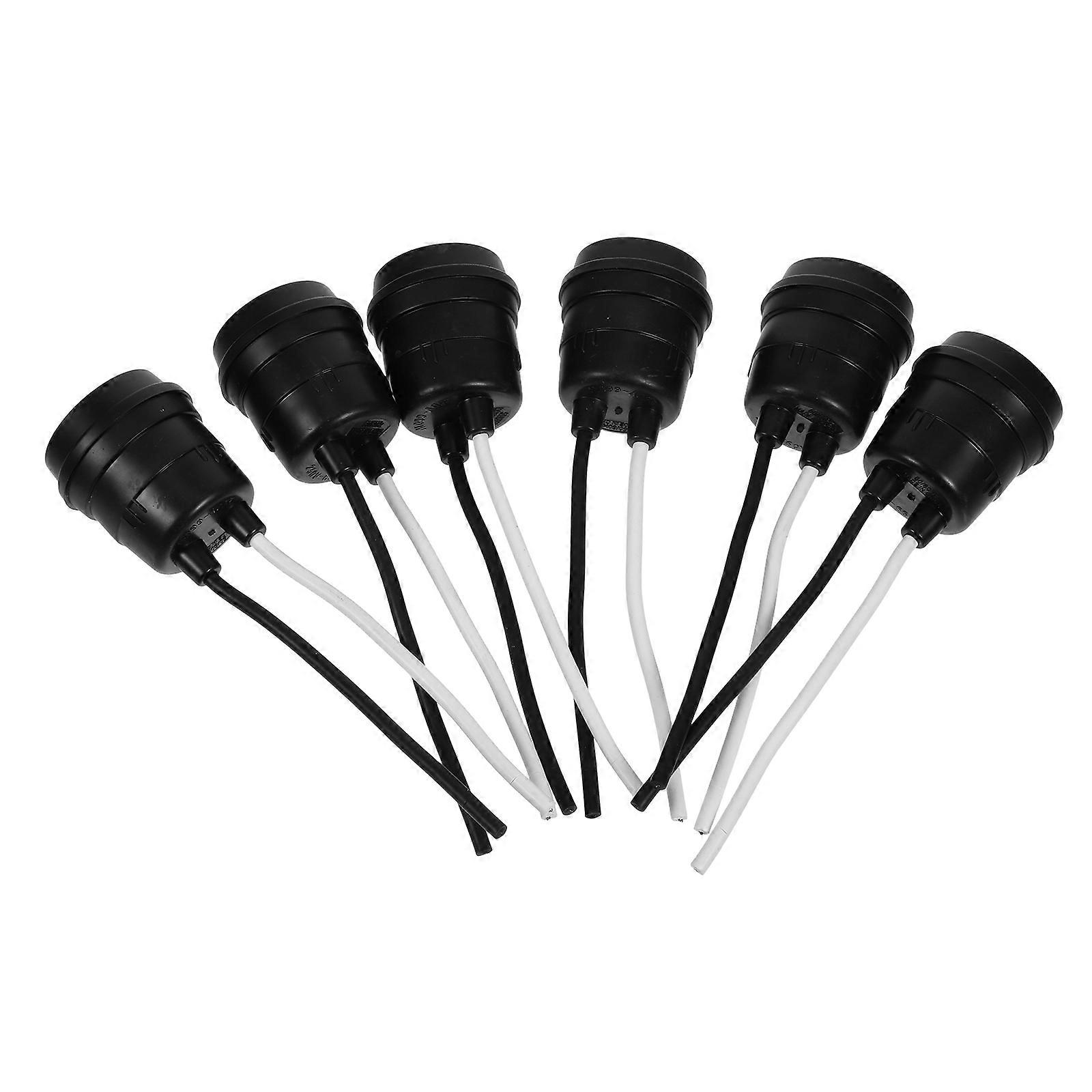 Waterproof Lamp Holder E27 Socket for Lamp DIY 6Pcs Yellow Color