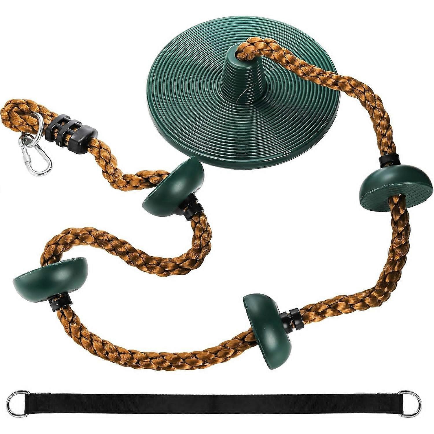 Climbing Rope with Platforms for Kids, Tree Swing with Climbing Rope and Platforms Disc, Secure Children Trees（Y1896）