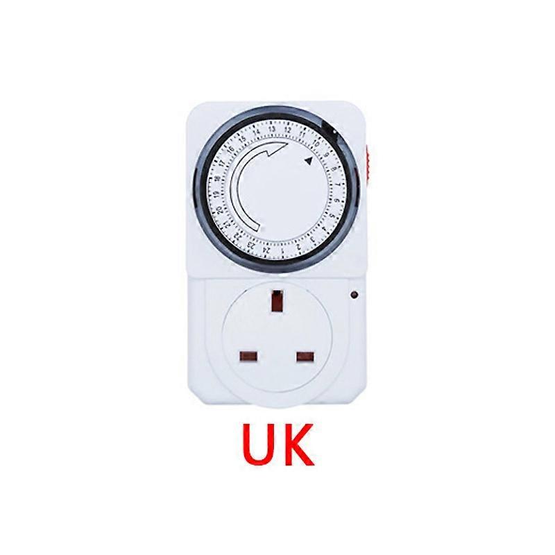 24 Hour Cyclic Timer Switch Kitchen Timer Outlet Loop Universal Timing Socket Mechanical Timer 230VAC 3500W 16A UK EU CN com Plug