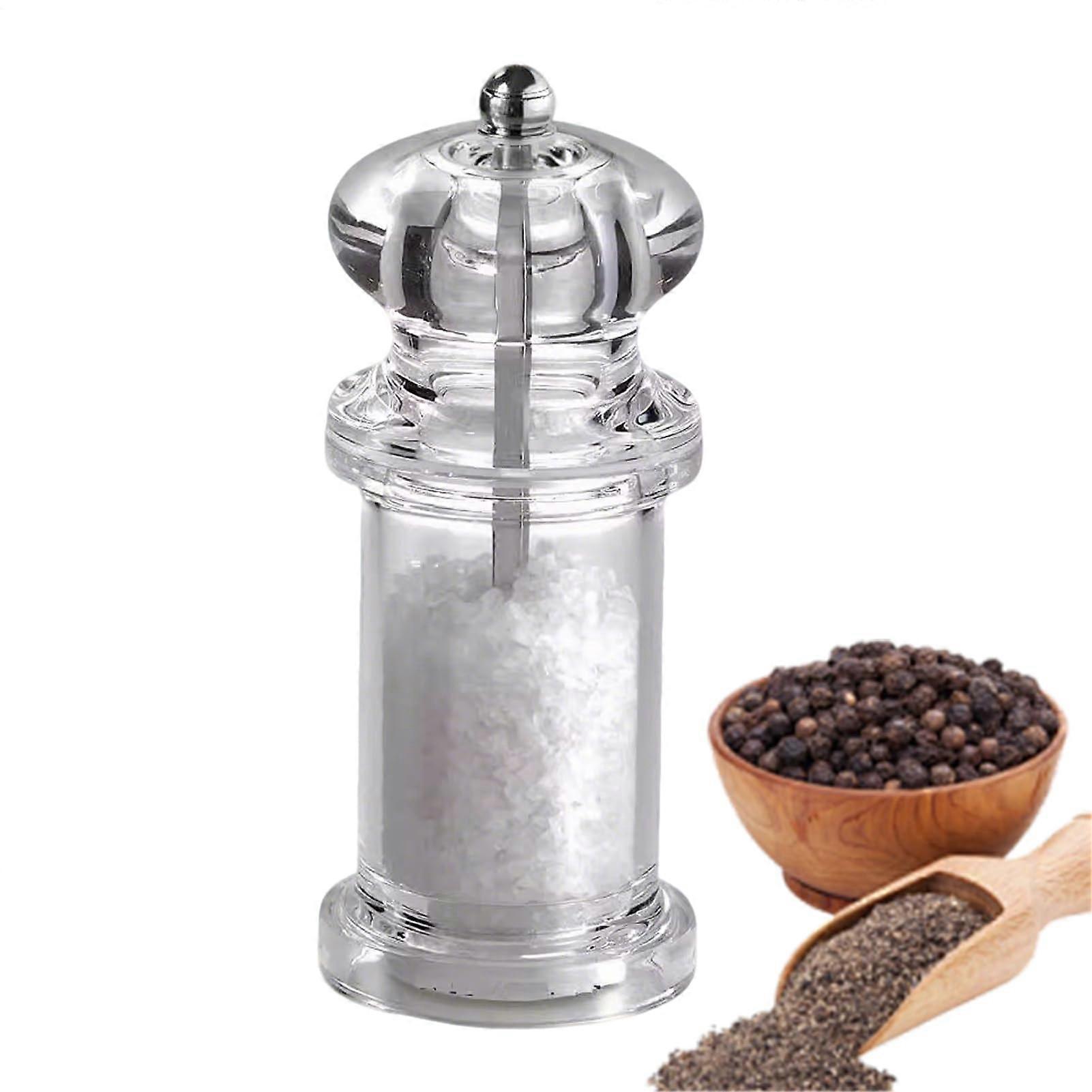 Pepper Grinder with Adjustable Ceramic Grinding Core, Refillable Manual Pepper Mill for Kitchen