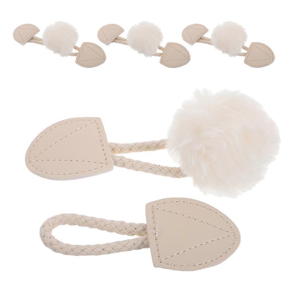 Toggle Buttons for Coats Sew-on Resin Horn Button Closure 4Pcs Beige