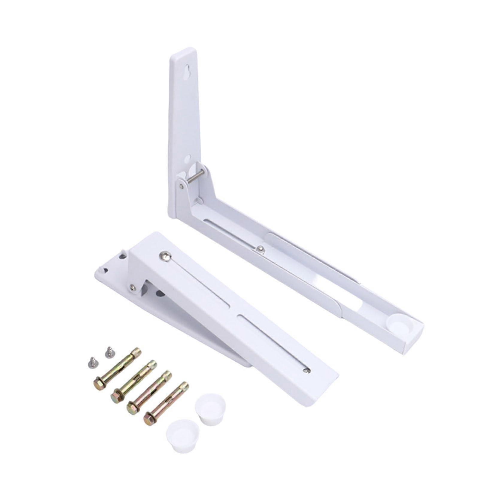 Wall Mounted Microwave Shelf Stainless Steel Oven Rack Adjustable Expandable Space Saving Design