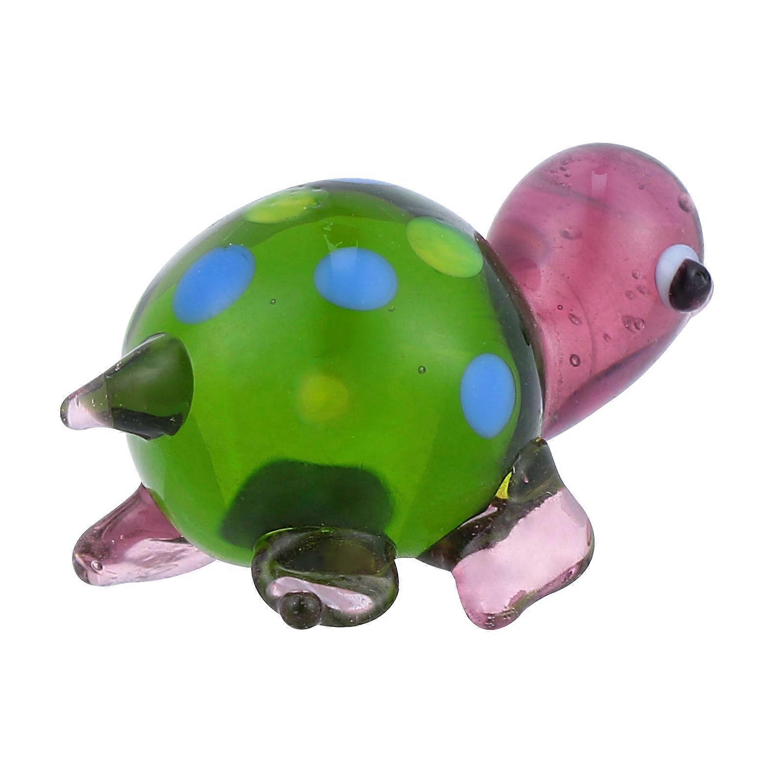 Handmade Mini Sea Turtle Glass Decor for Decoration