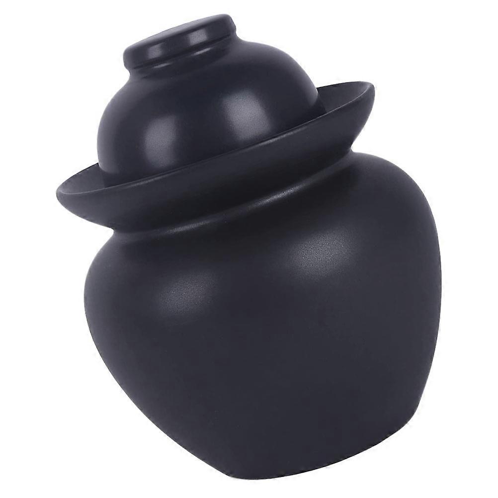 Traditional Ceramic Storage Jar for Storage Use 1Pcs Black Ceramic Can