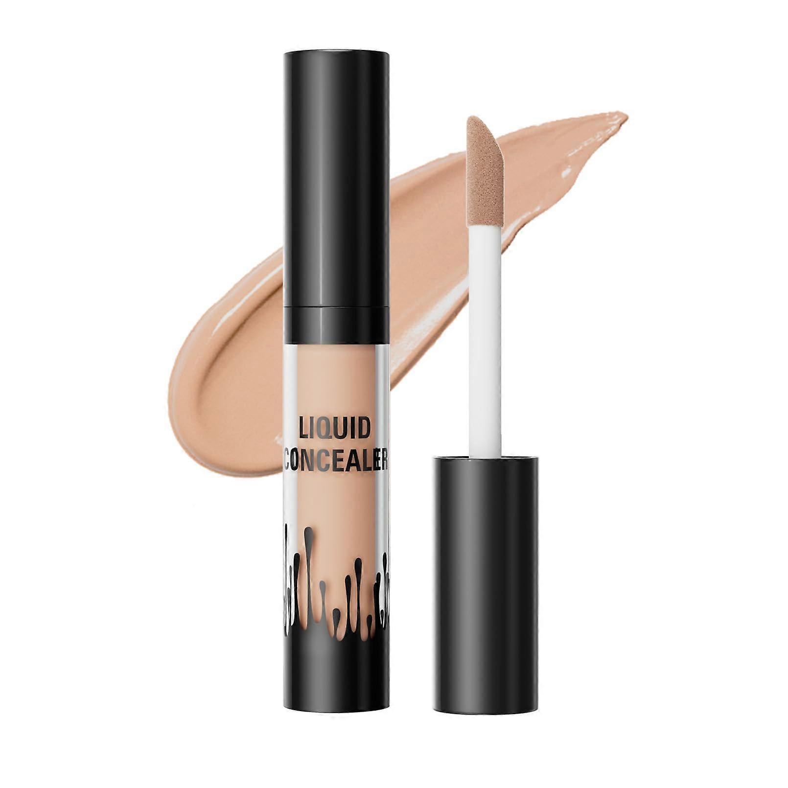 Full Coverage Liquid Concealer for Dark Circles and Blemishes, LongLasting Lightweight 04# Tan
