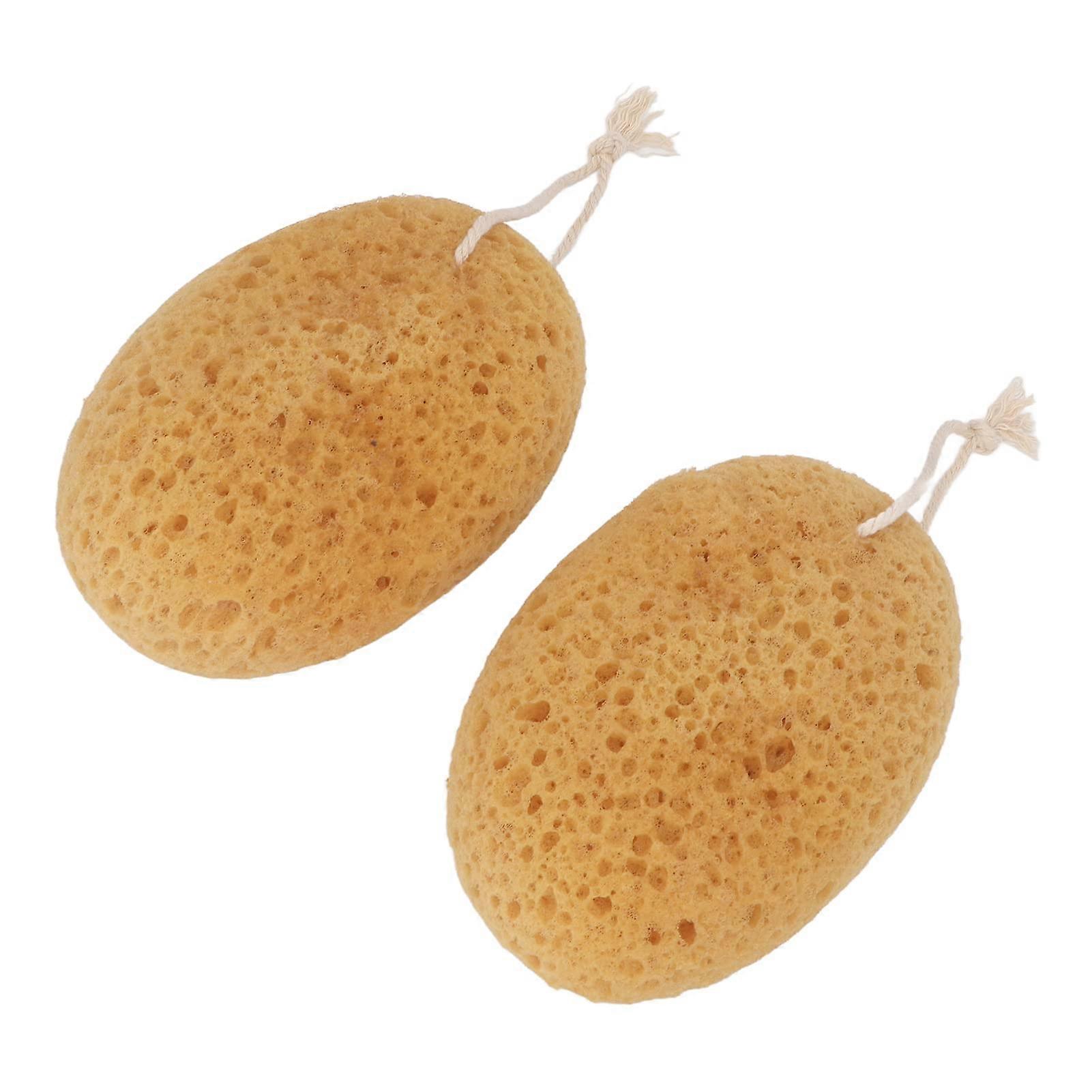 2pcs Body Scrubber Exfoliating Sponge for Smooth Skin Gentle Bath Exfoliator with Hanging Loop
