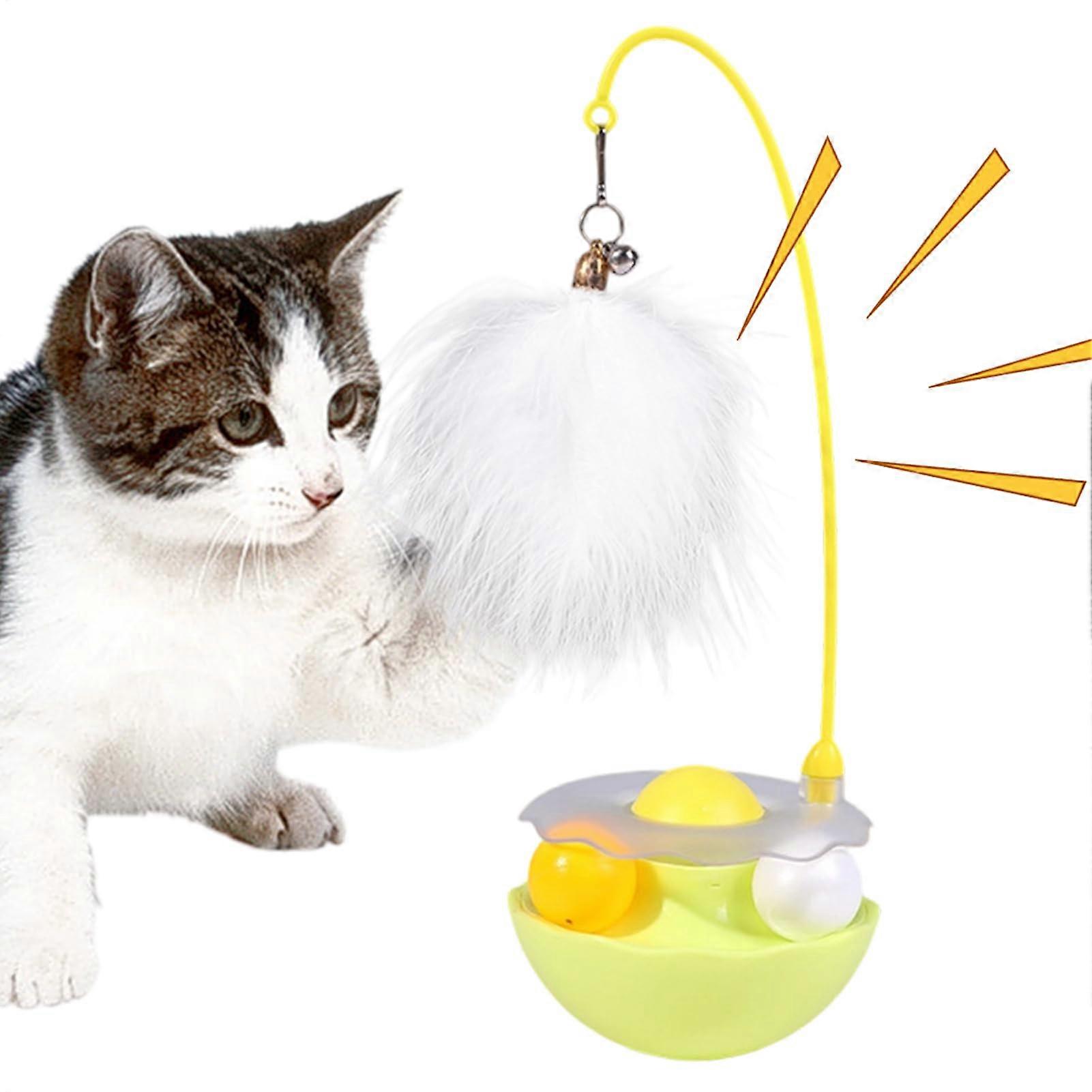 Interactive Cat Toy with Feather Wand, Hunting Simulation for Indoor Exercise and Mental Stimulation