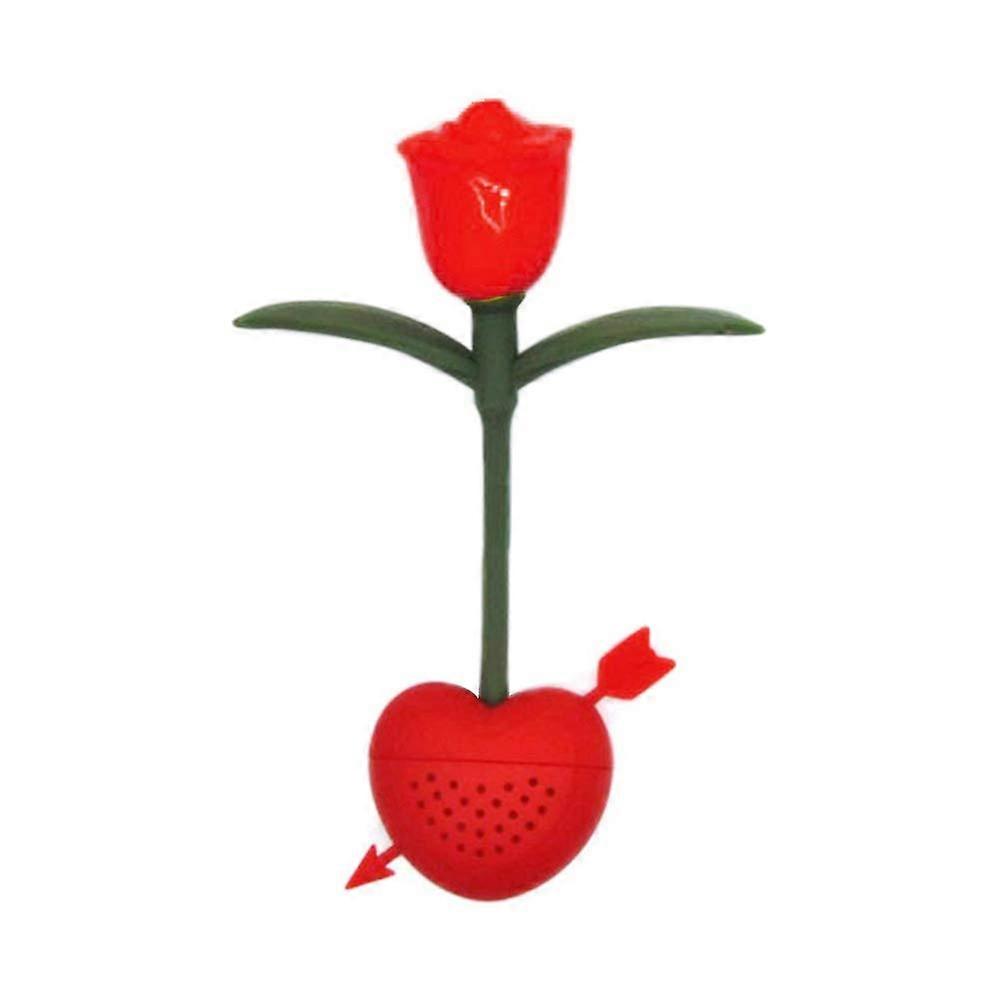 Silicone Tea Infuser for Loose Leaf Tea, Heat Resistant Strainer, Dishwasher Safe, Red