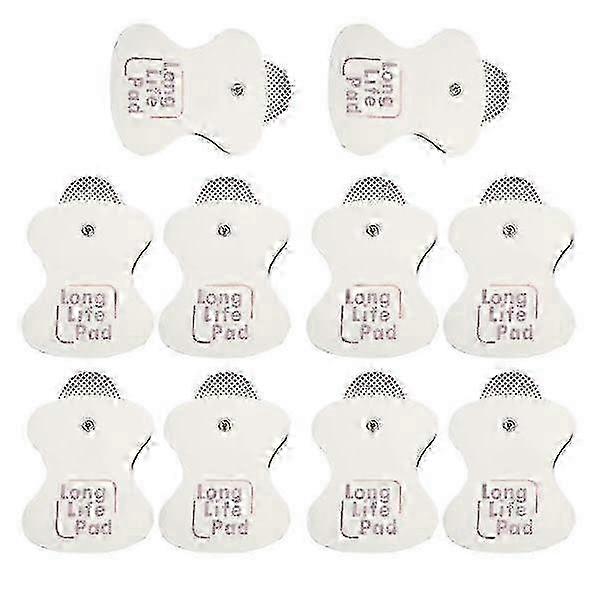 Replacement Electrode Pads, 10-Pack, Long-Lasting, Universal Fit for TENS Devices