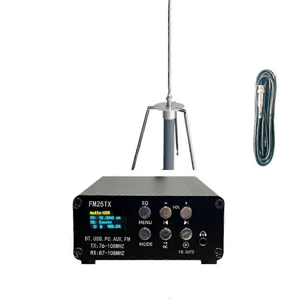 FM25TX 2.5W FM Transmitter Stereo, Audio Playback and Transmission Function Bluetooth MP3 Wireless Player EU Plug