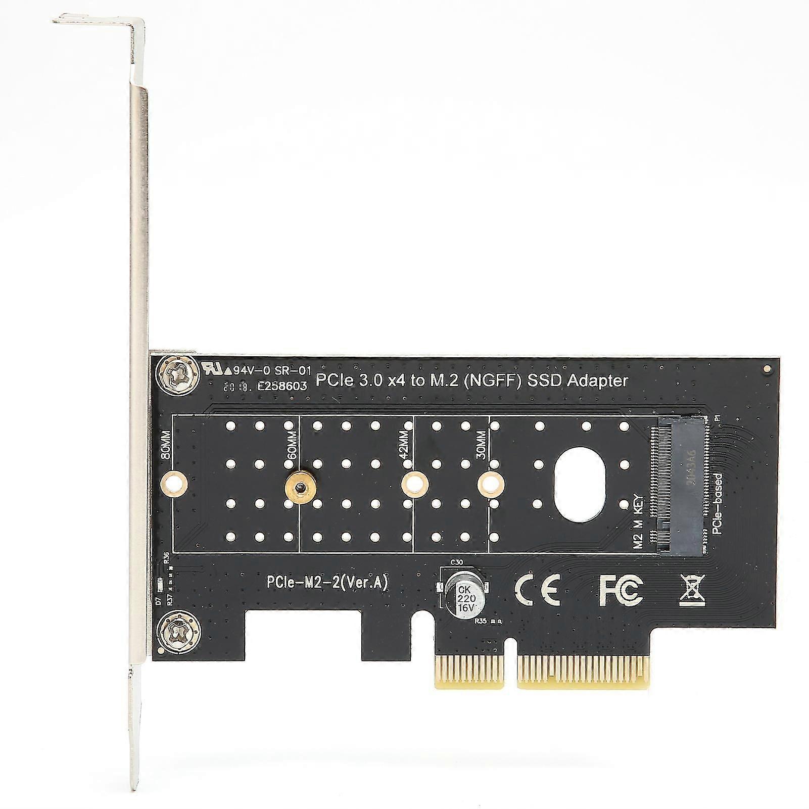 Adapter Card PCIE 3.0 X4 to M.2 NVMe SSD NGFF Interface Riser Converter Card for Windows 8/10/Linux System