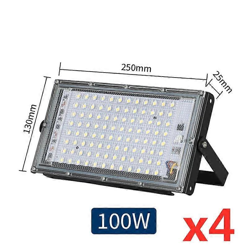 100w Led Flood Lights Outdoor Waterproof Ip65, 4-pack, 50w/110v/220v Spotlights