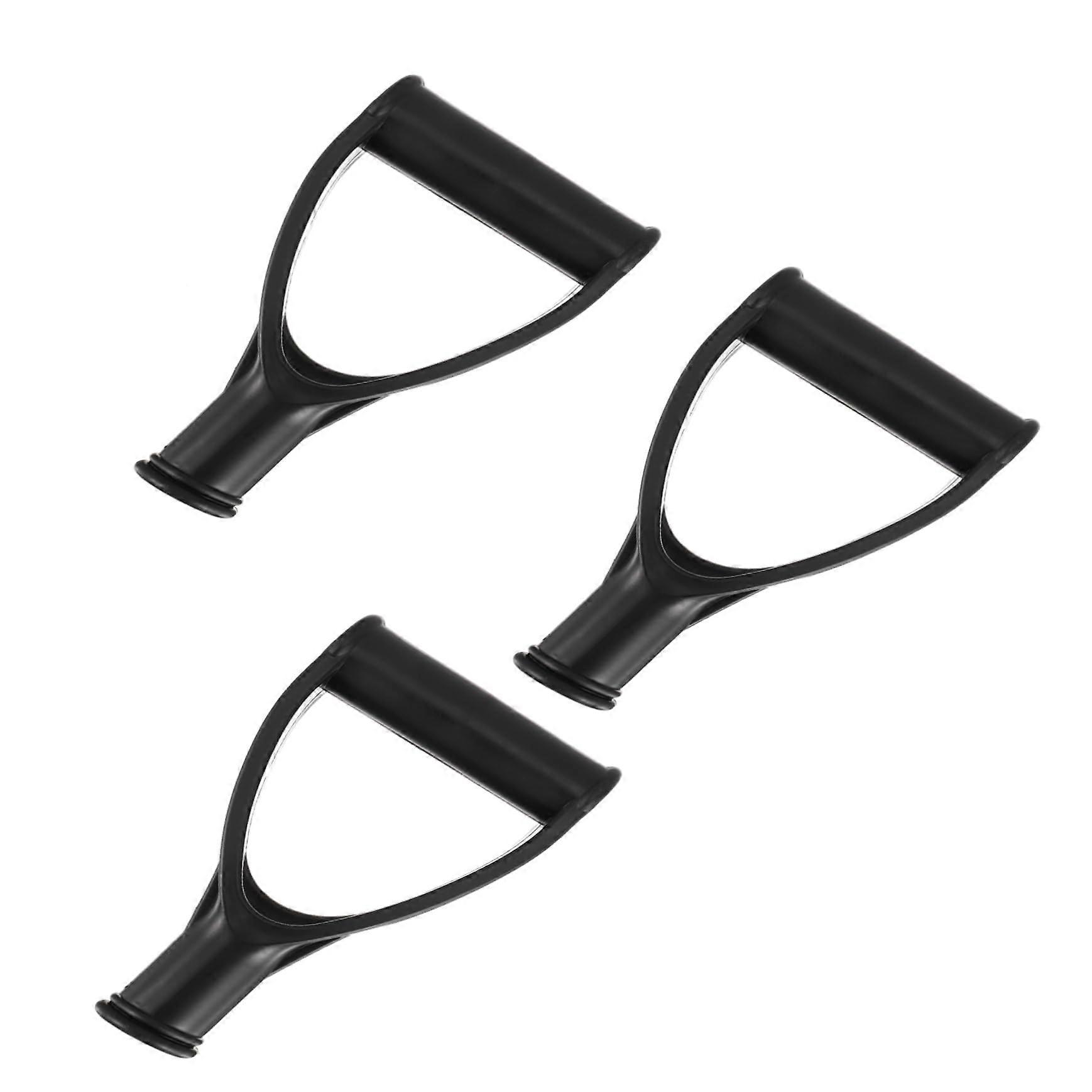 3pcs Replacement Snow Shovel Handles with Ergonomic Grip for Easy Installation and Durability