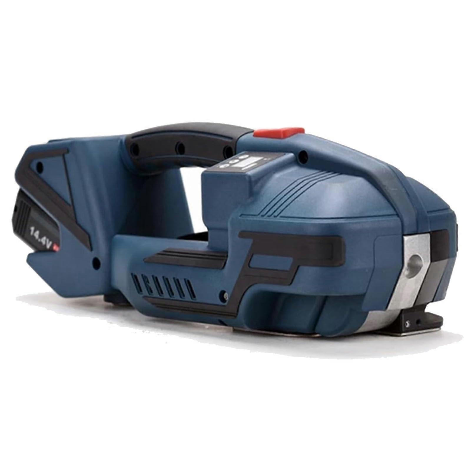 Electric Strapping Tool with Automatic Tensioning, LCD Control, 2 Battery, Fits 1/25/8 PET PP Straps