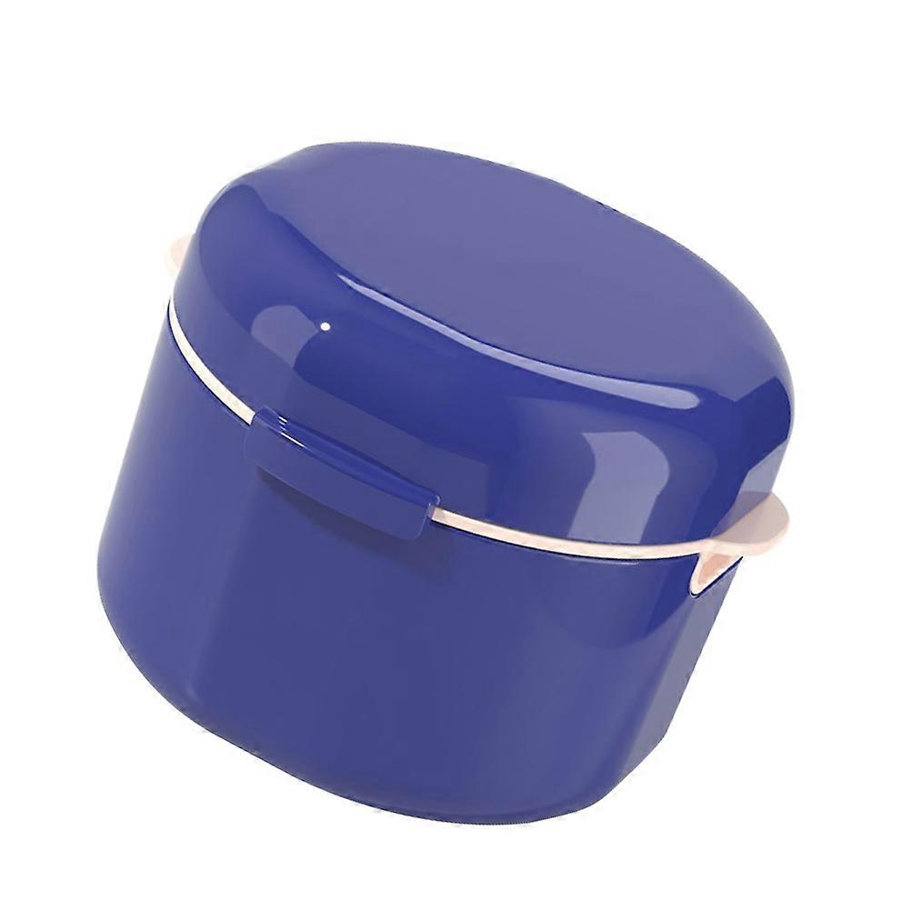 Blue Denture Cleaning Case for Storage Portable Retainer Case PP