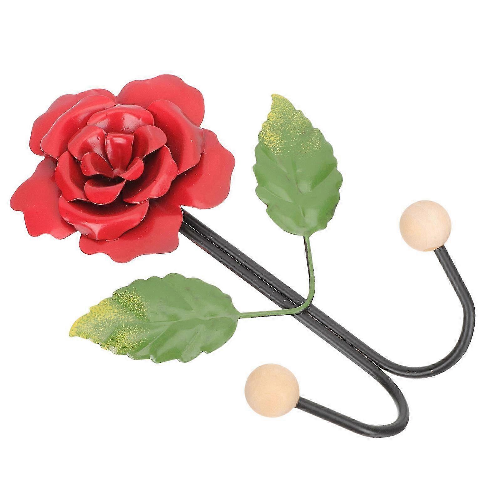 Rose-shaped Iron Hook, Durable and Rustproof, Bathroom and Kitchen Wall Hook