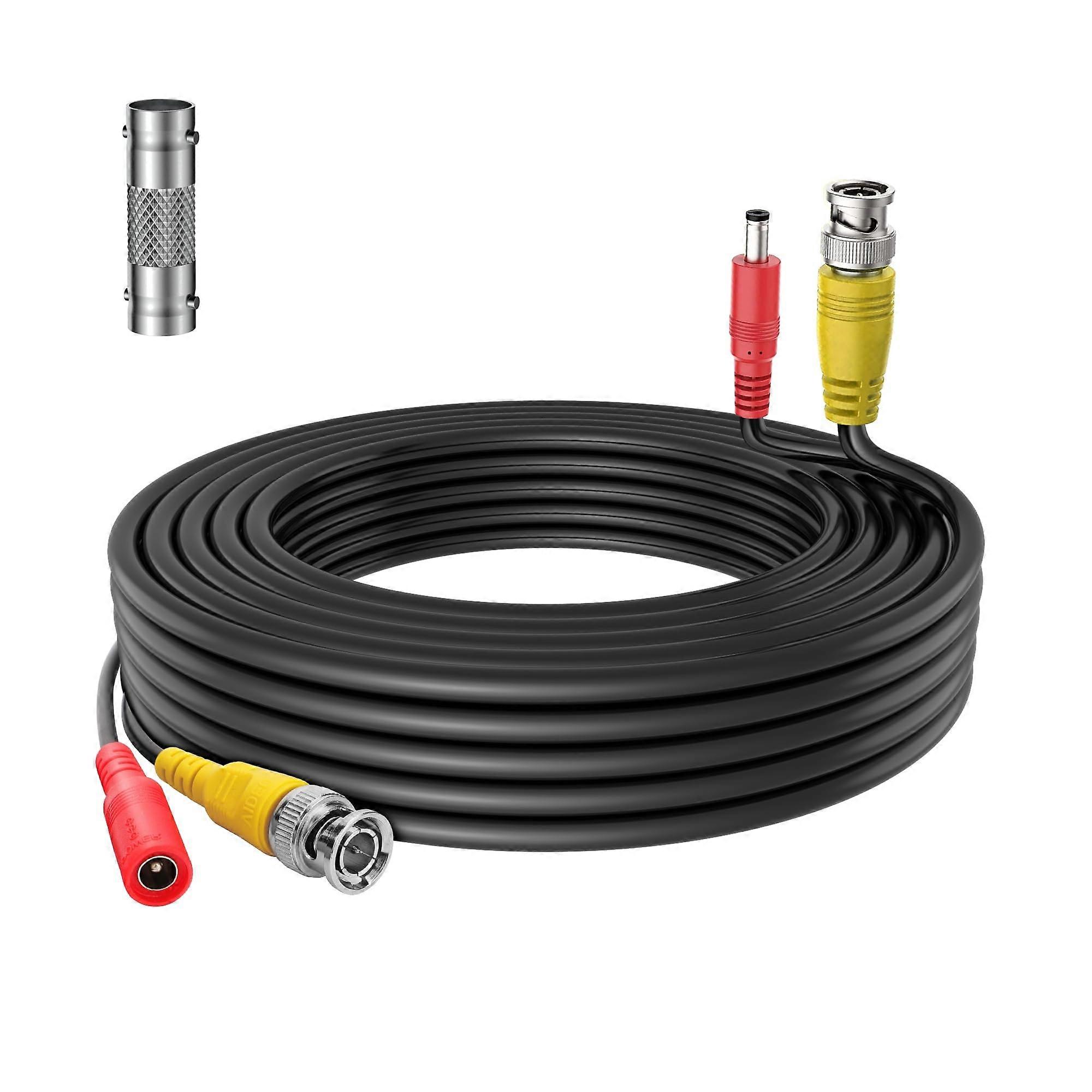 25ft Black BNC Video Power Cable for Samsung Security Camera SDHV5100 SDE3004