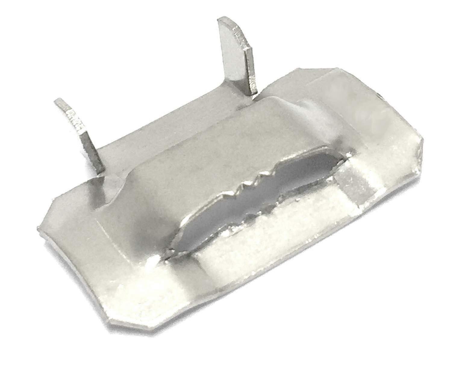 201 Stainless Steel Buckle 5/8 Inch Width Secure Lock 100 Pack for Strapping