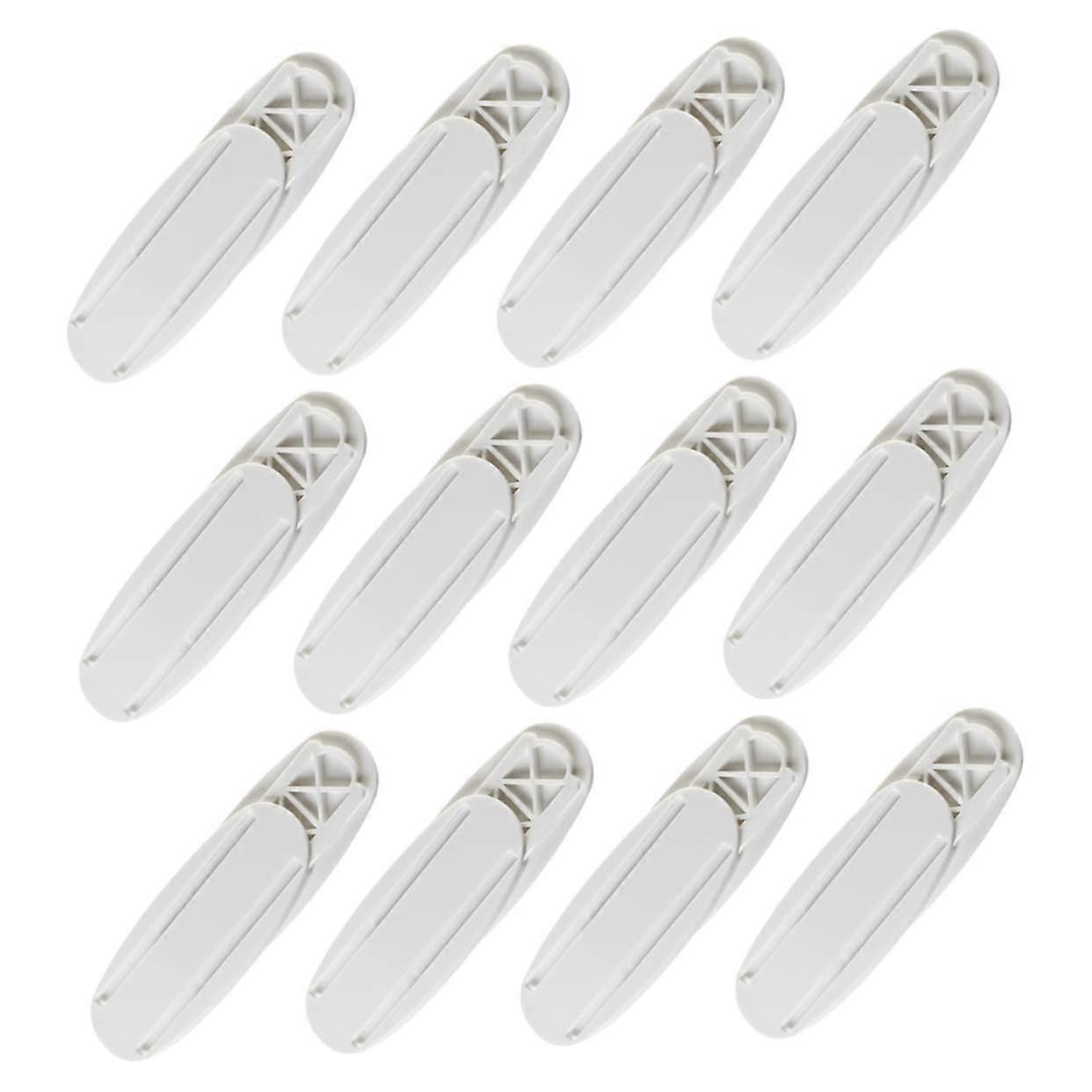 12pcs Adhesive Power Strip Holder for Cable Management, SpaceSaving Wall Mount Brackets