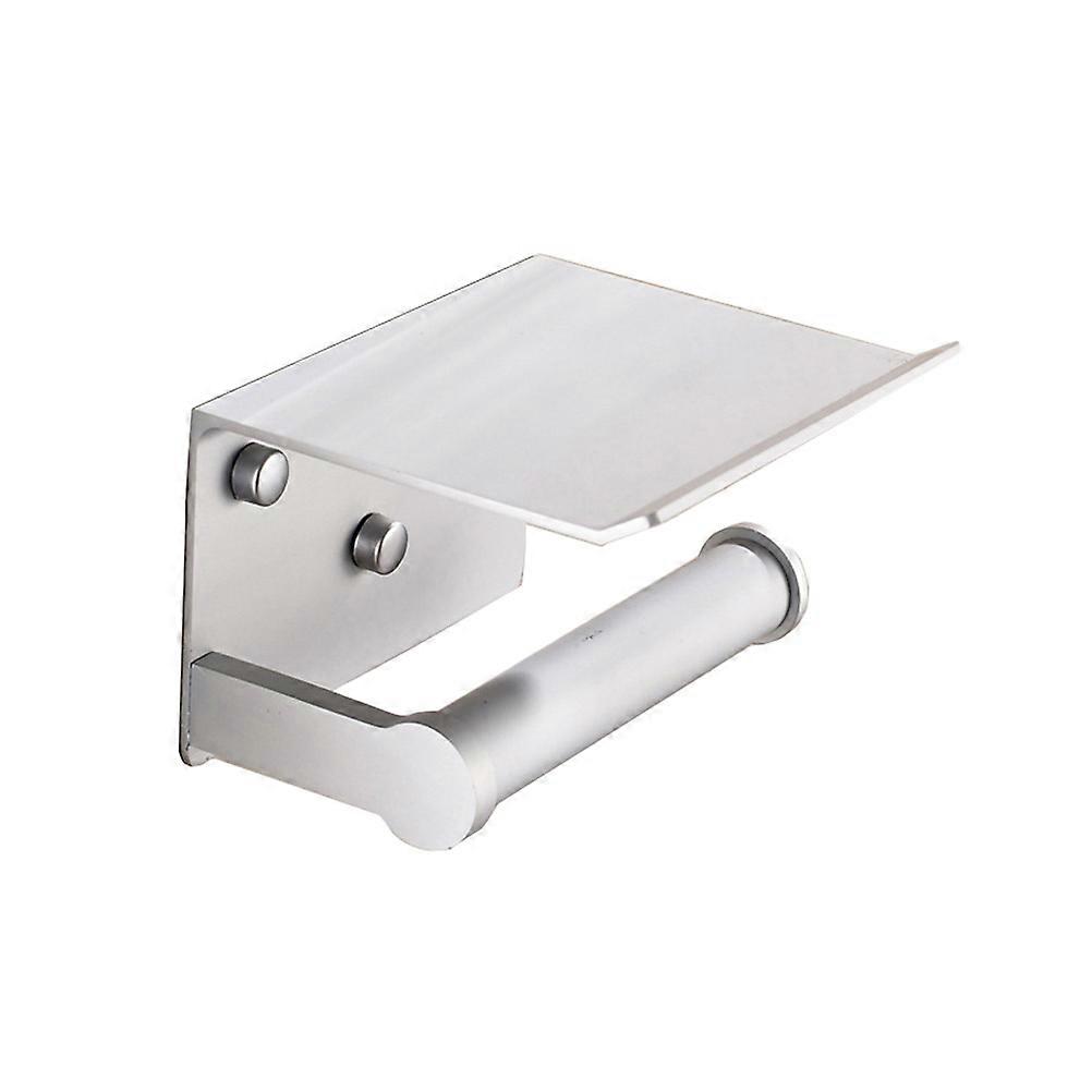 Tissue Boxes Aluminum Paper Holder with Shelf for Bathroom Use