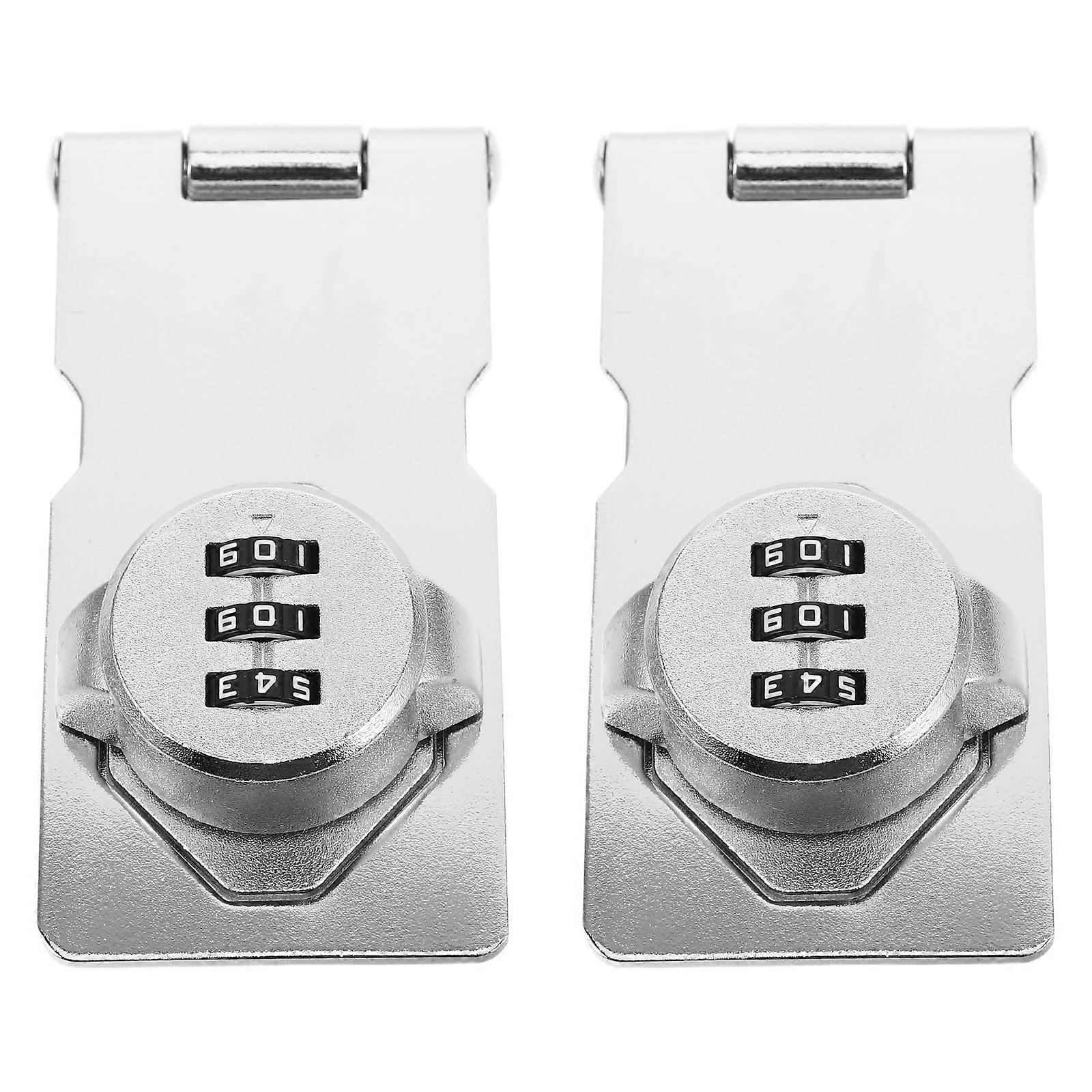Silver Cabinet Password Lock for Doors Featuring Keyless Security 2Pcs