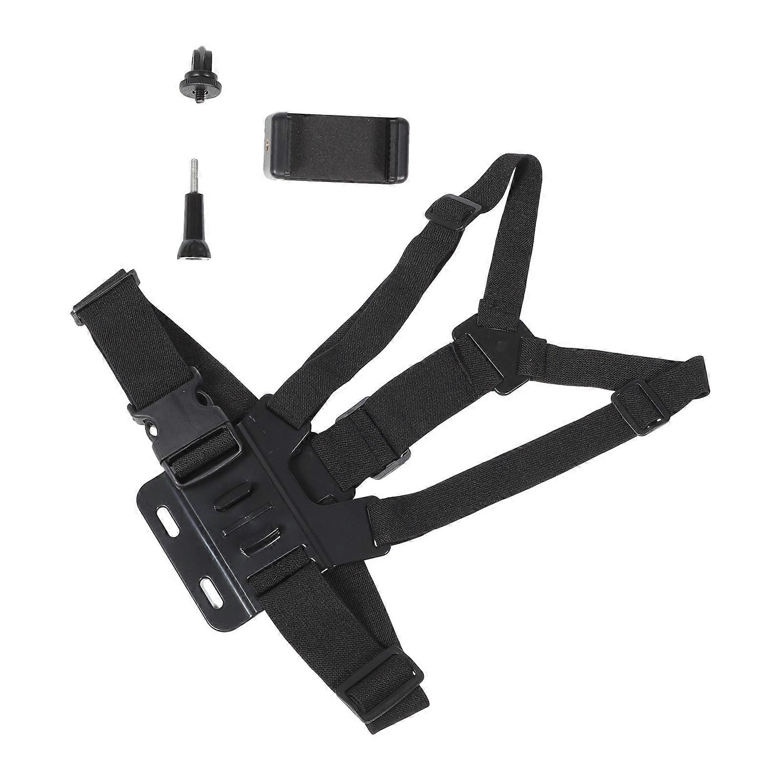 Camera Chest Harness Adjustable Camera Strap for Fixing 1Set Black Polyester