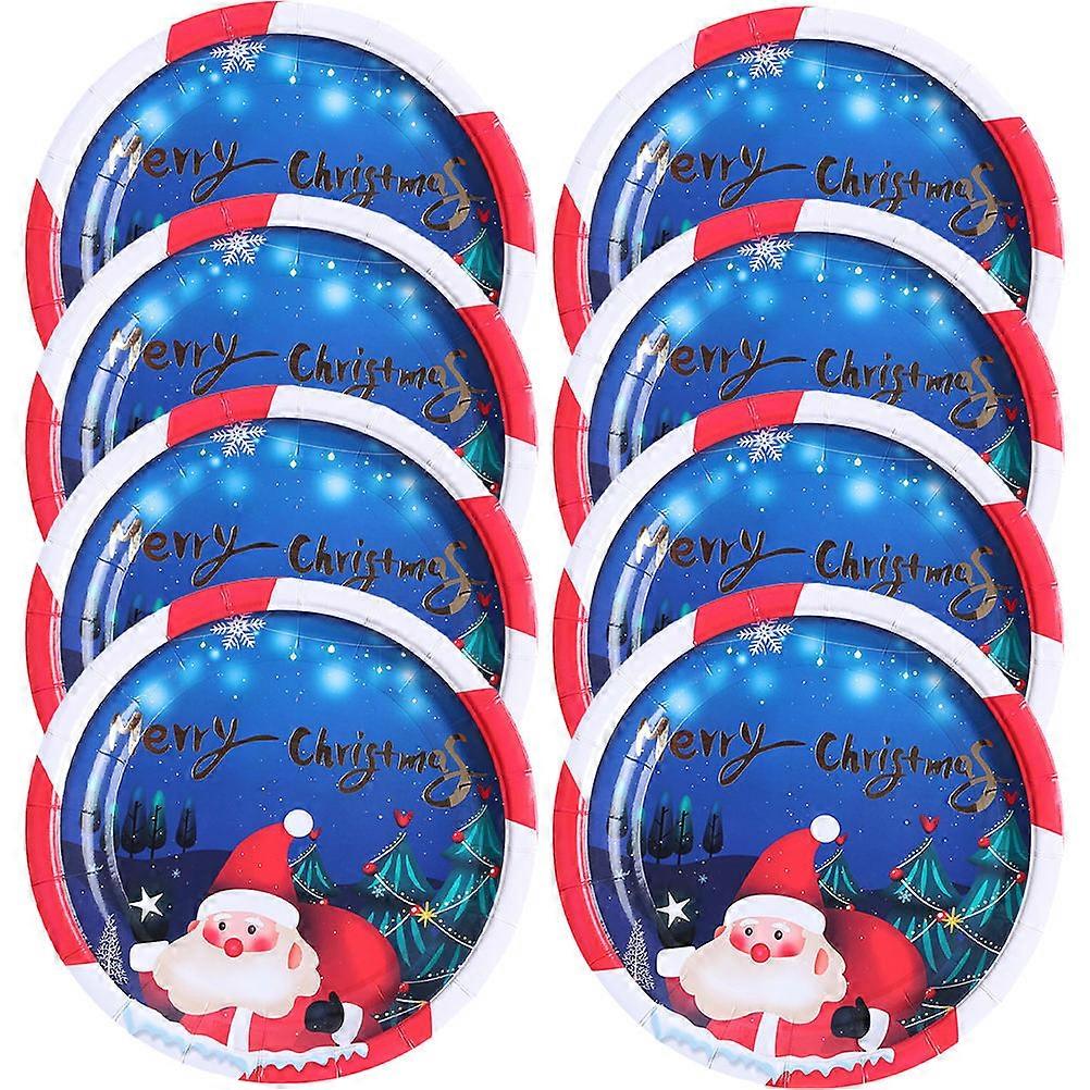 Christmas Paper Santa Theme Party 8Pcs for Festive Use