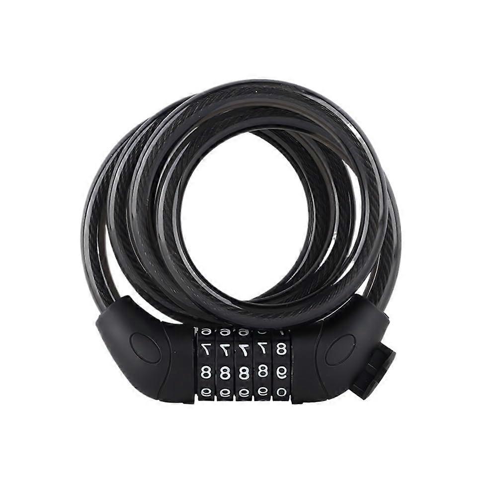 Motorcycle Disc Lock with 5Digit Code and Bicycle Security Cable 1200mm x 12mm AntiTheft