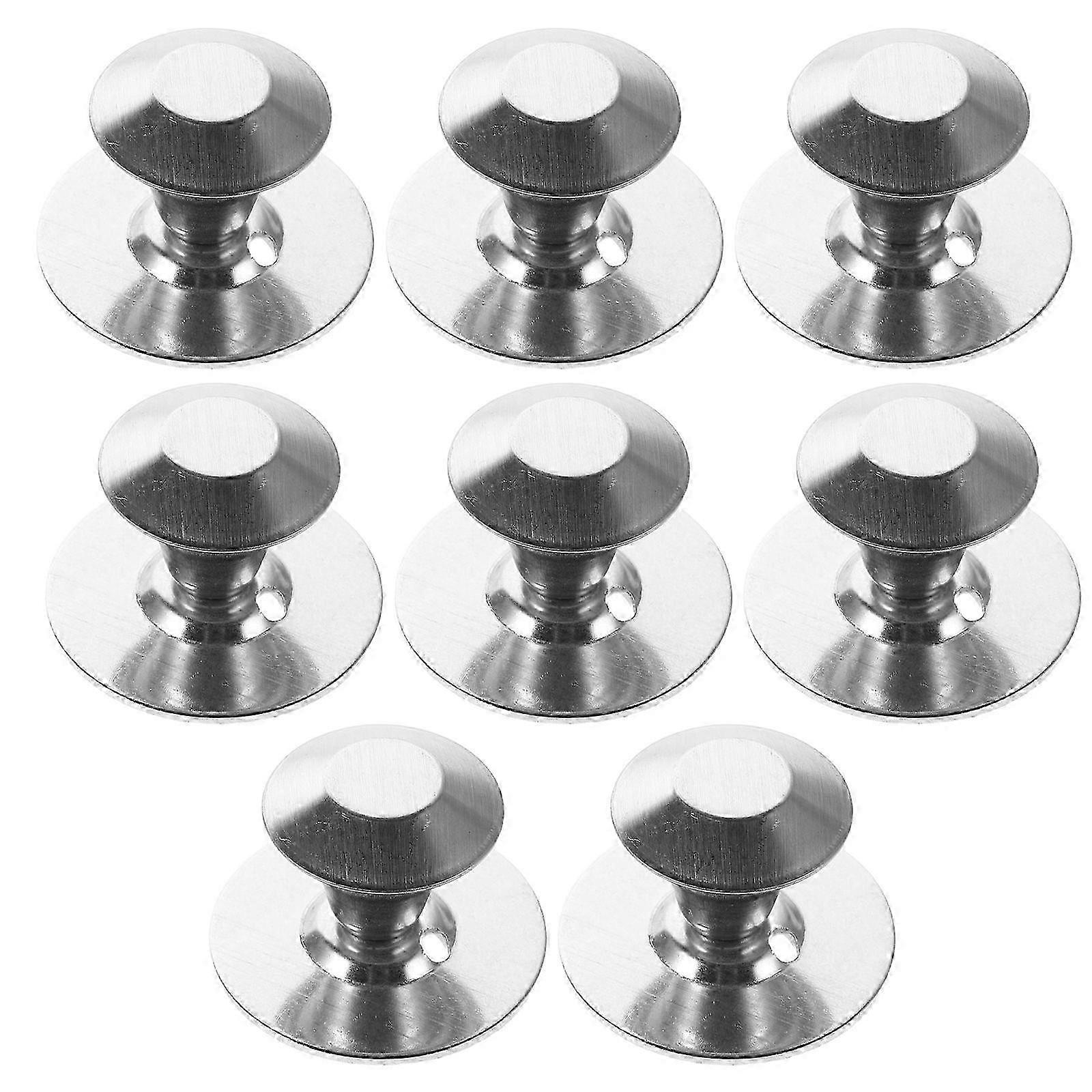 8 Pcs Practical Self Adhesive Drawer Knobs Silver Inactive Door Handle Pulls for Kitchen Cabinets an