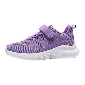Kinderschoenen, jongenssneakers met bandje, ademende hardloopschoenen, lichtgewicht casual sportschoenen voor kinderen, kindersneakers, Z03 paars, maat 35