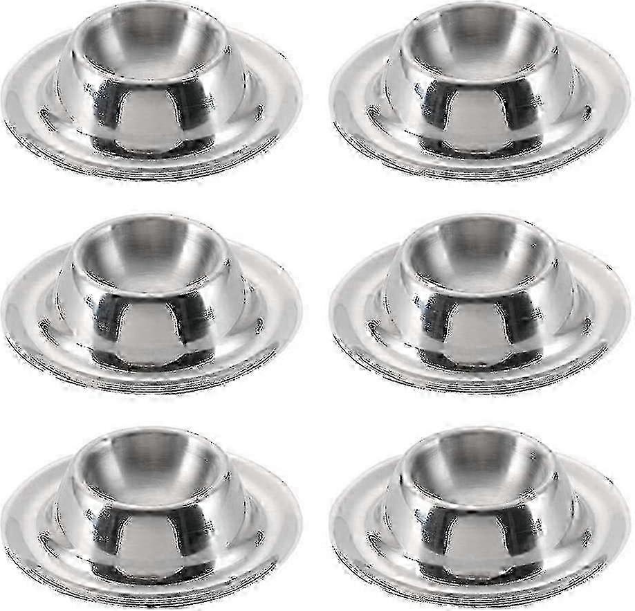 Stackable Set of 6 Polished Stainless Steel Egg Cups 26s