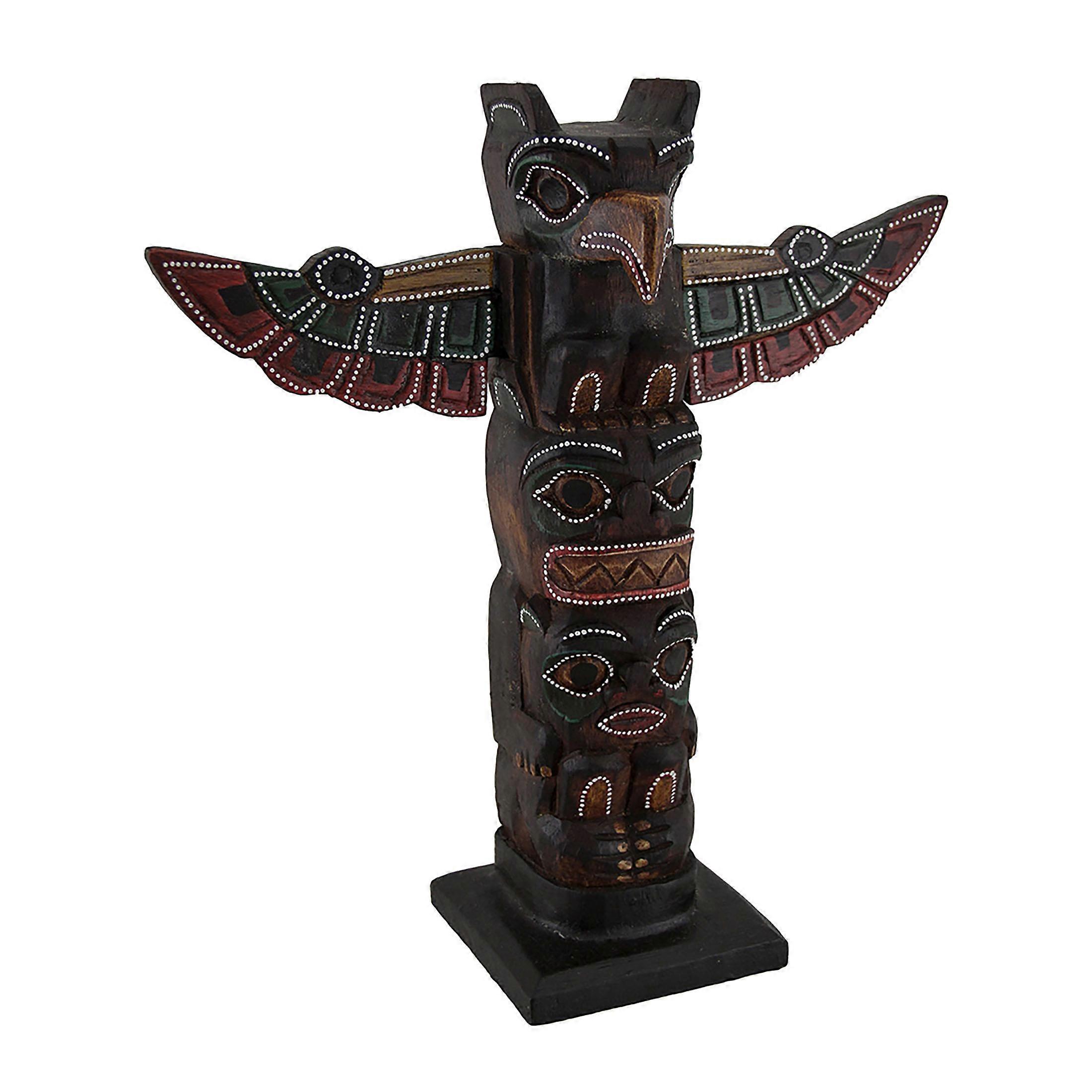 Træmalet Eagle Totem 12 tommer