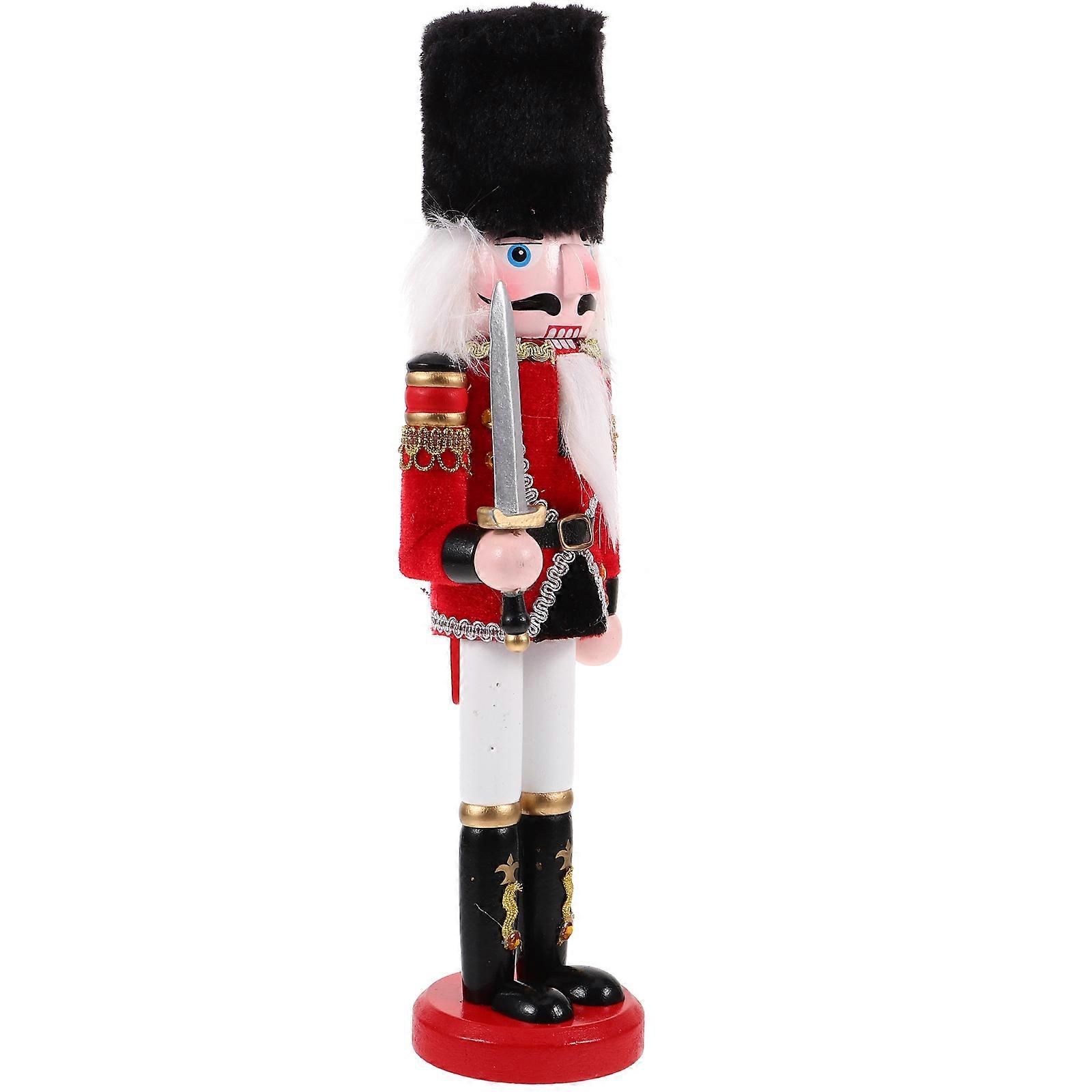 Wood Nutcracker Figurine for Decorative Nutcracker Model Novelty Craft