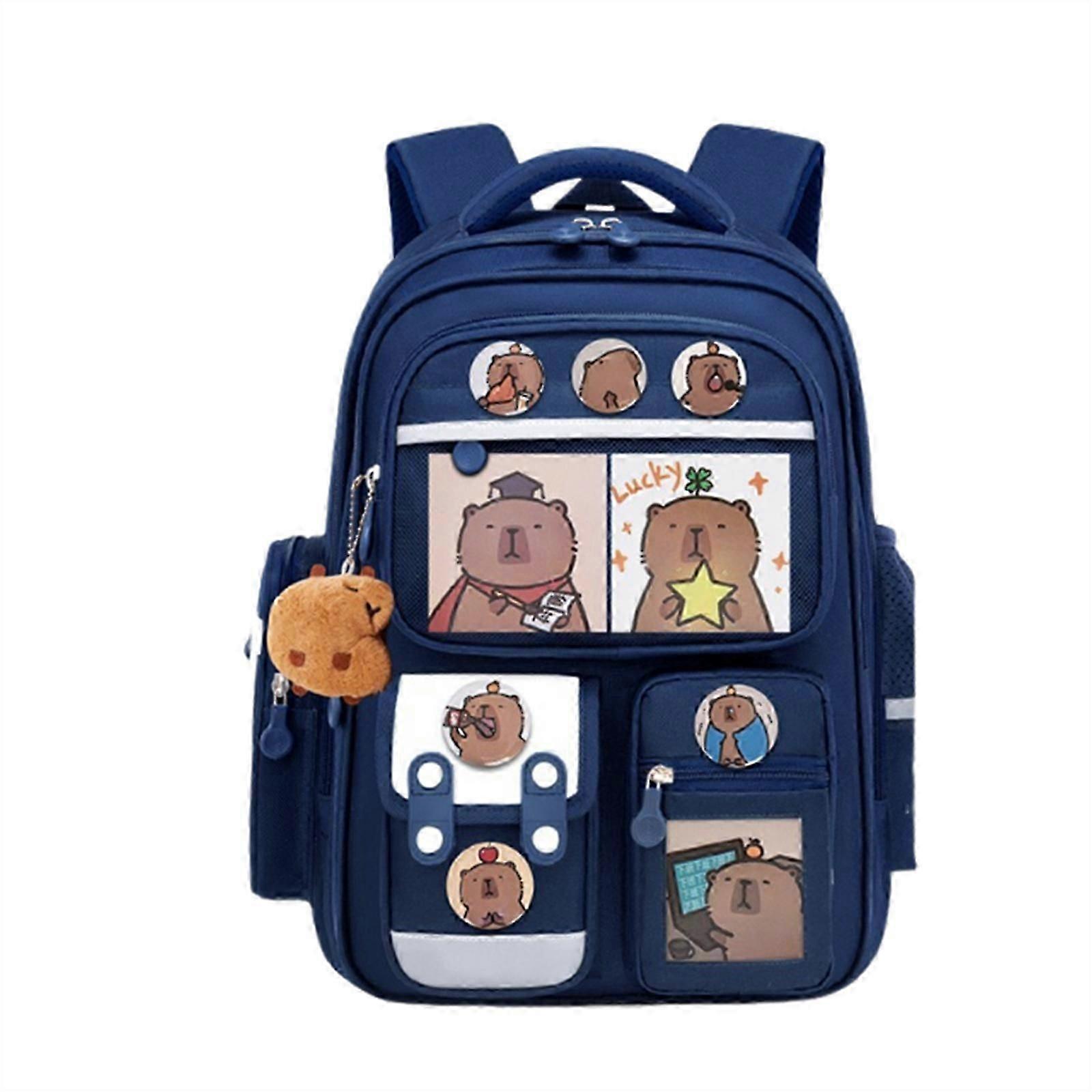 Unique Capybara Designs Backpack For Elementary Students Ergonomic Schook Bag with Adjustable Strap For Comfort