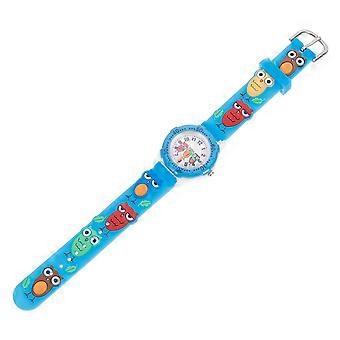 Wrist Watch Kid 3D Rubber Band Owl Shape Adjustable Strap for Kids School Event Gifts Blue 1Pack