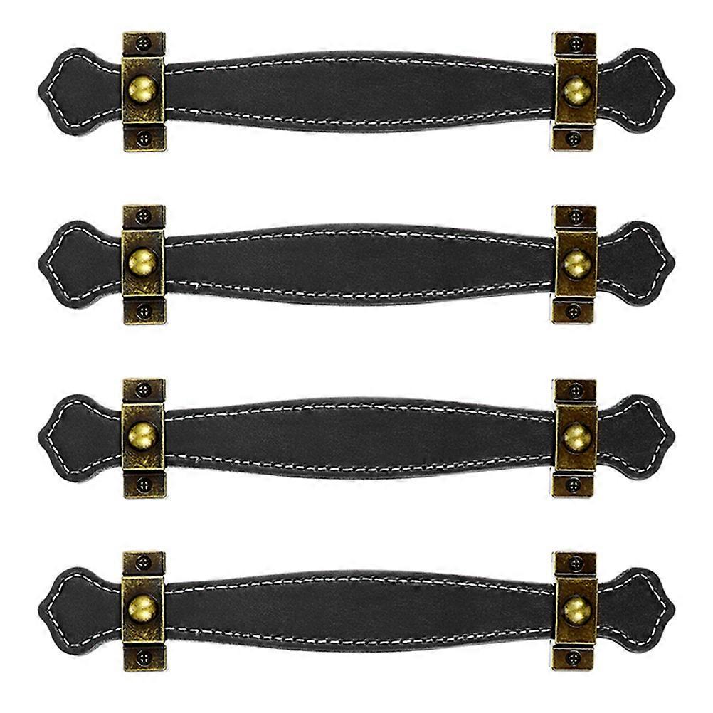 Wardrobe Door Pulls 4Pcs Rectangular PU Handles Comfortable Touch Ideal For Home Improvement
