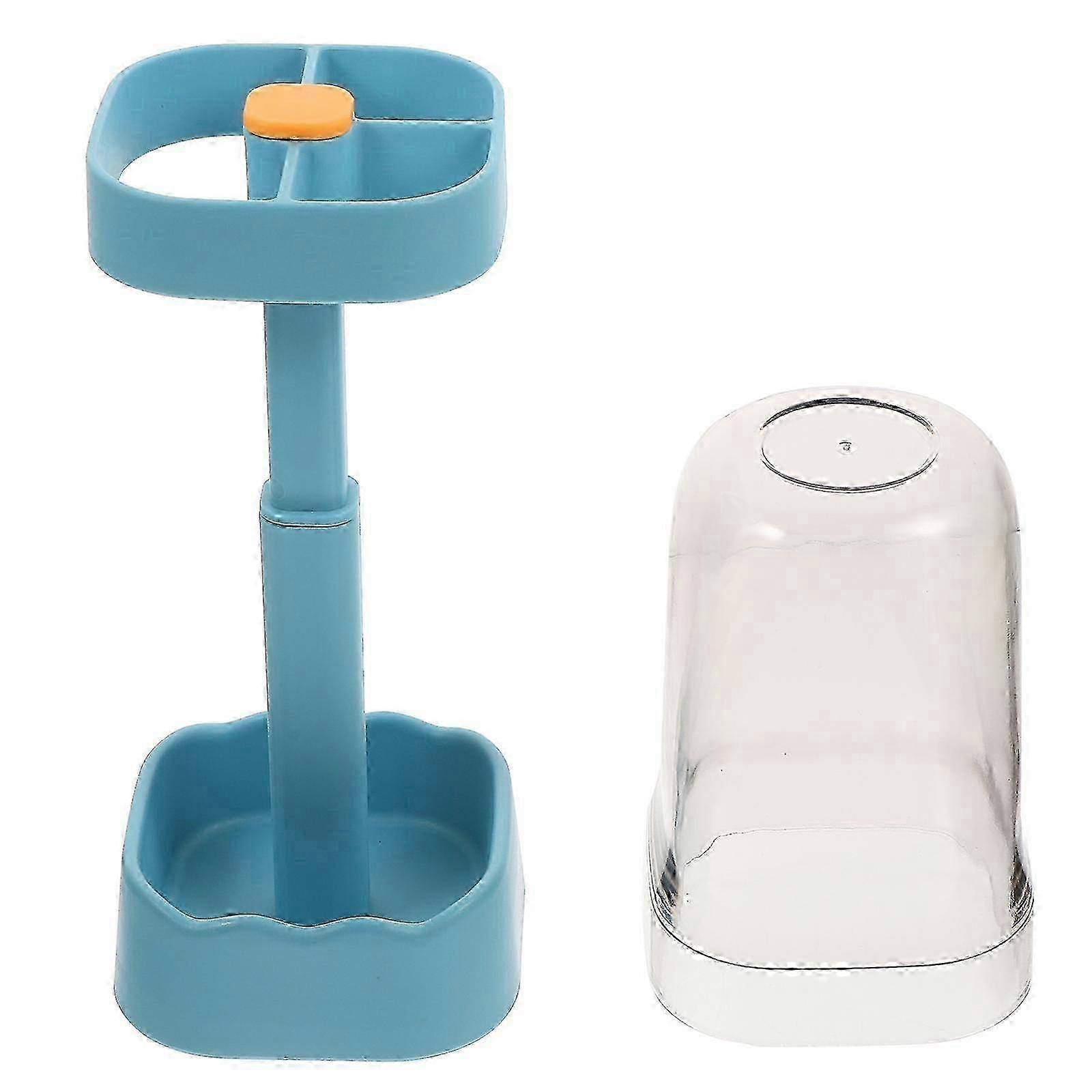 Toothbrush and Toothpaste Box Set for Storage with Blue Toothbrush Cup
