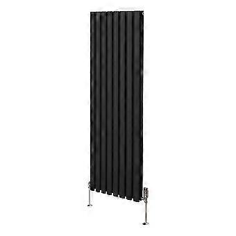 Oval Column Radiator 1600mm x 480mm & TRV Chrome Valves Modern Designer Double Panel Central Heating