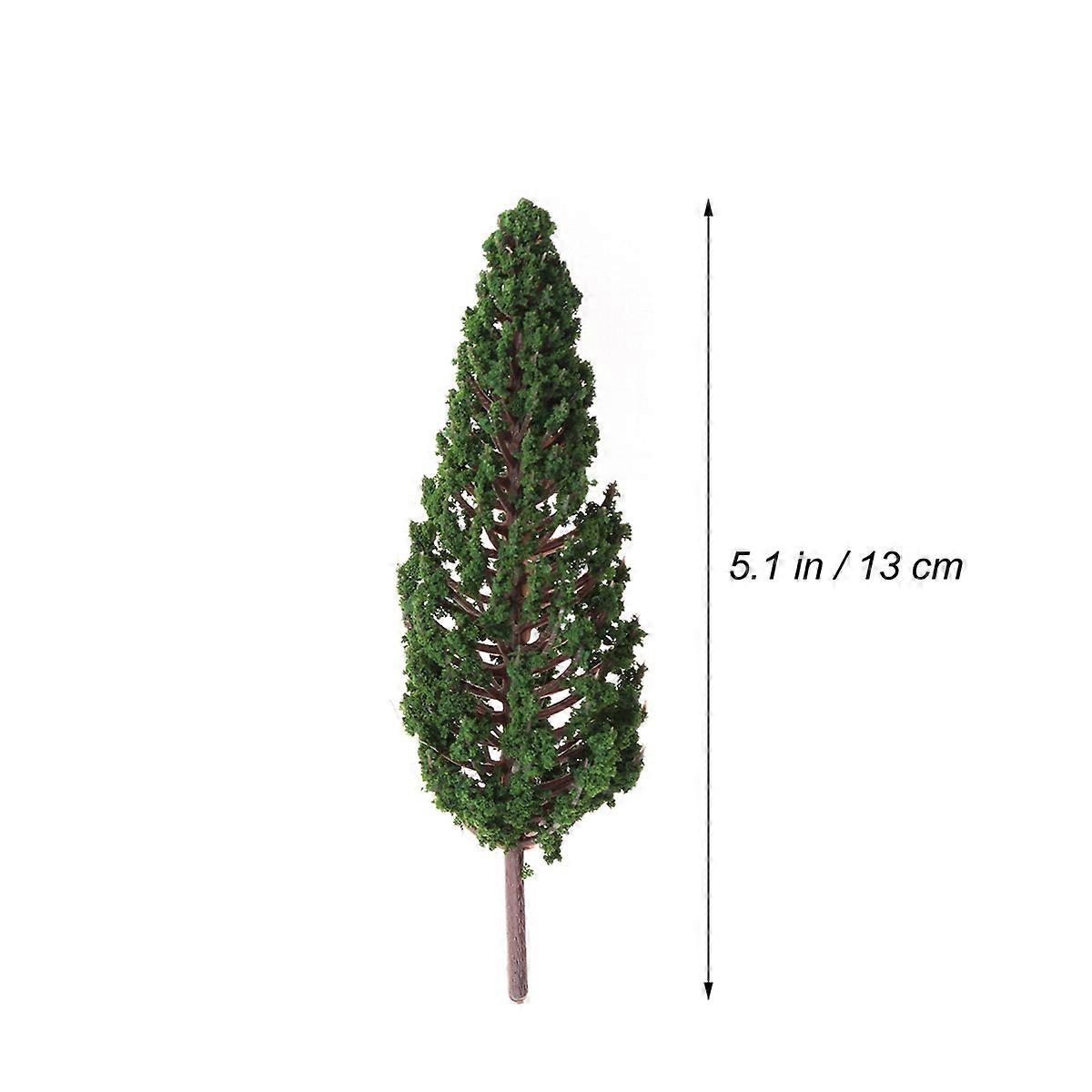 Model Trees Green Pine Tree for Miniature Landscape 10Pcs Model Set